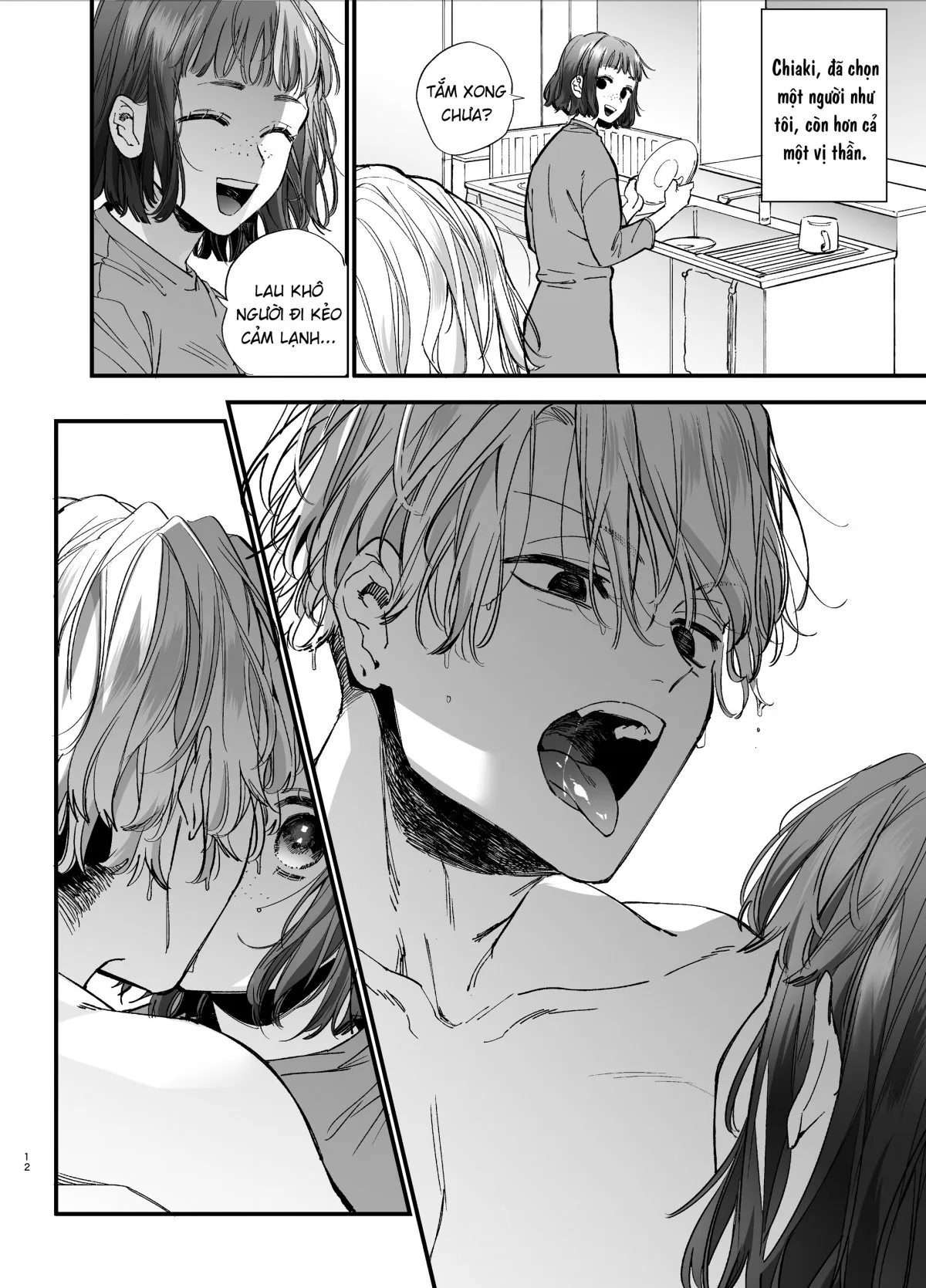 HentaiVN.net - Ảnh 14 - Trông em thảm hại như này lại đáng yêu vl [Kawaisou na Kimi ga Ichiban Kawaii -Kyouizon na Chiaki-kun to Kimesaku Ecchi-] - Nổ máy