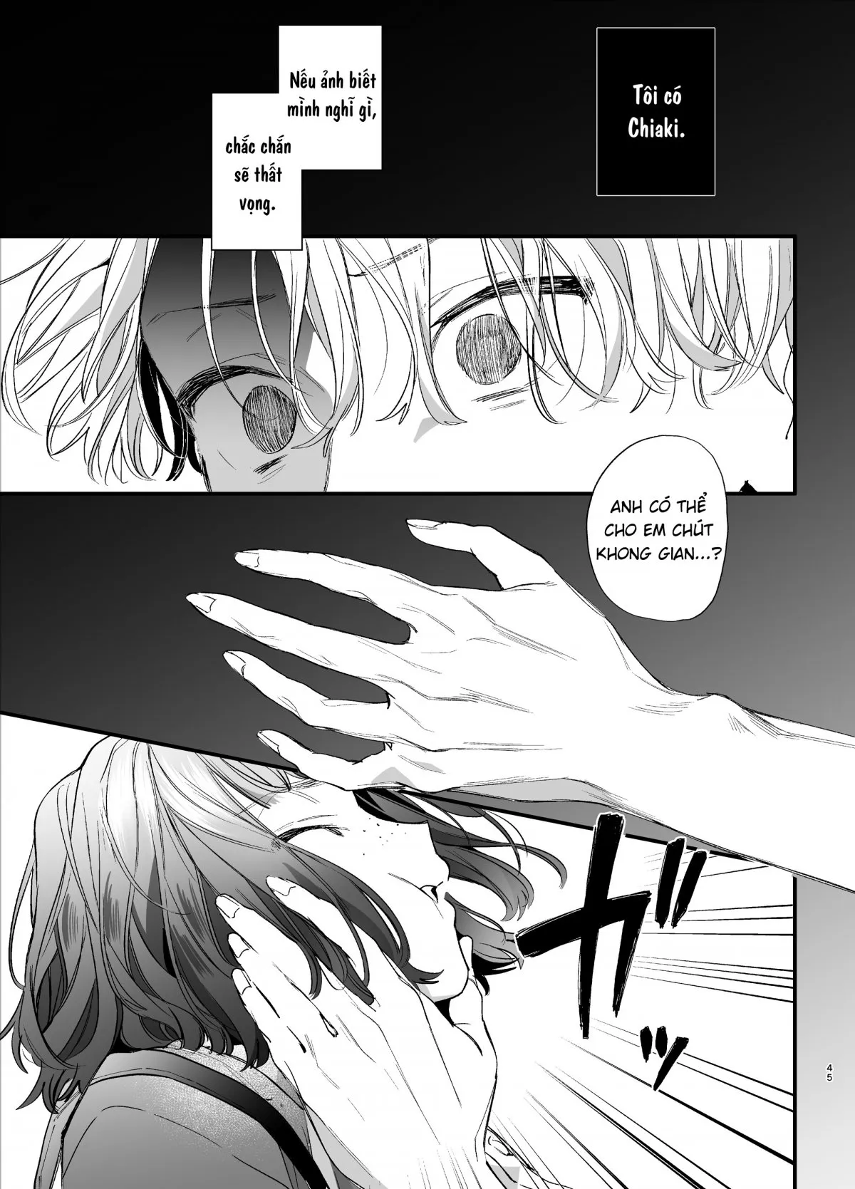 HentaiVN.net - Ảnh 4 - Trông em thảm hại như này lại đáng yêu vl [Kawaisou na Kimi ga Ichiban Kawaii -Kyouizon na Chiaki-kun to Kimesaku Ecchi-] - Brừm