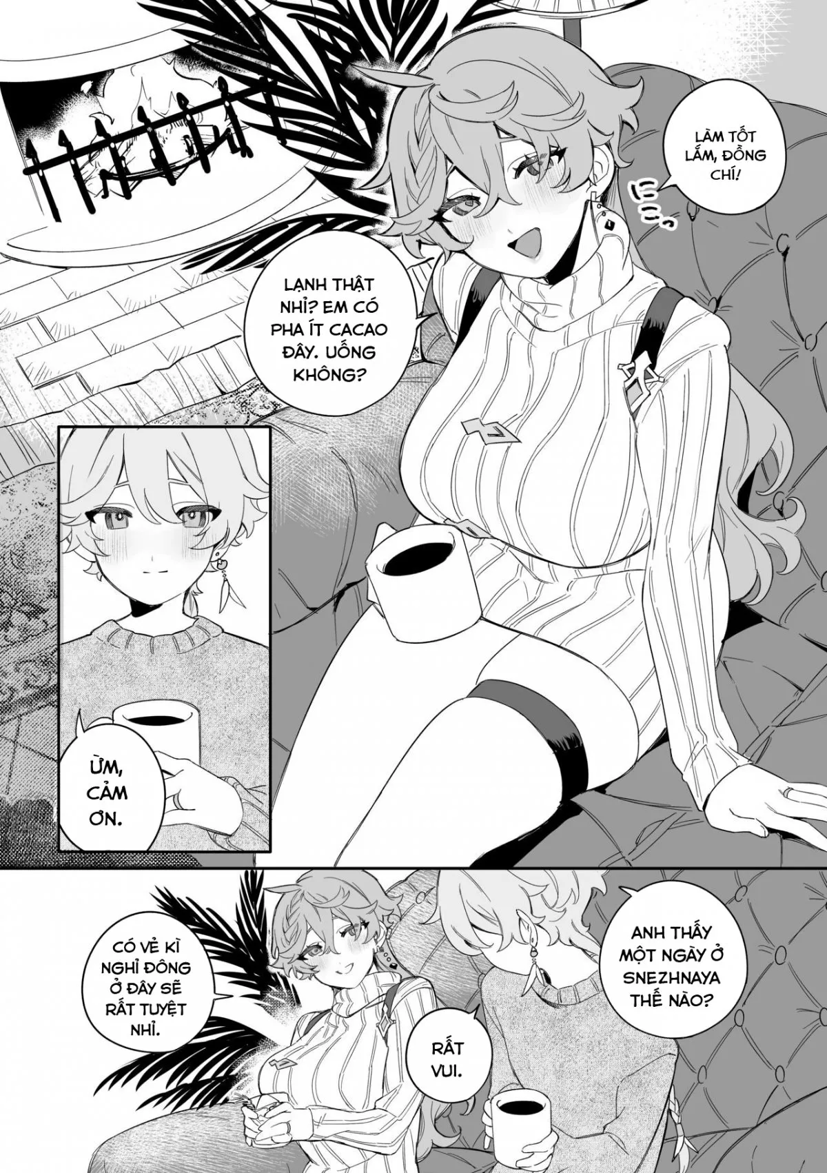 HentaiVN.net - Ảnh 4 - Kì nghỉ đông ngọt ngào (Genshin Impact) [SweetSweet Winter holiday] - Oneshot