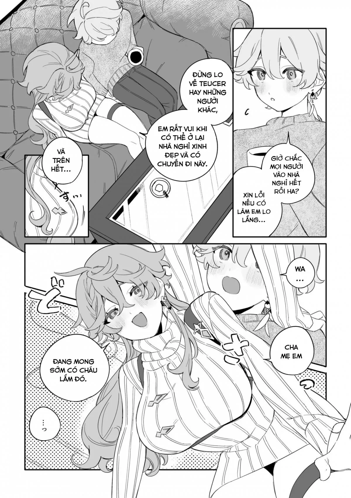 HentaiVN.net - Ảnh 6 - Kì nghỉ đông ngọt ngào (Genshin Impact) [SweetSweet Winter holiday] - Oneshot