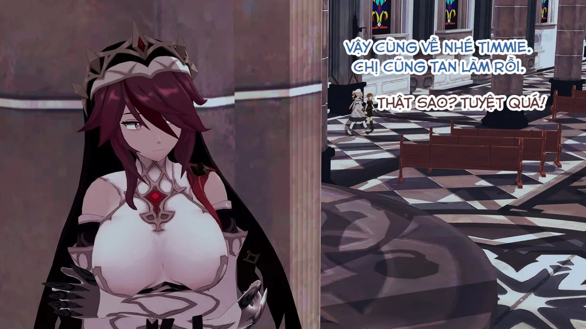 HentaiVN.net - Ảnh 12 - Dàn harem của Timmy. (Genshin Impact) - Rosaria 1