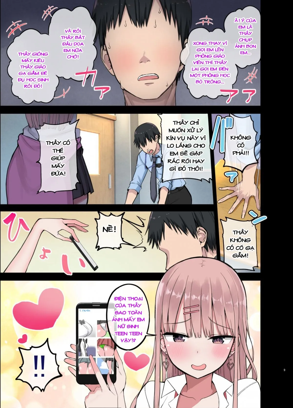 HentaiVN.net - Ảnh 9 - Bitch Gal! Sensei no BIG Chinchin Daaisuki [Slutty Gals! ~We Luv Your BIG Dick~; Giáo Dục Hai Con Phò Non Bằng Con Cặc BỰ] - Day 1~ Giáo Dục Con Phò Non Ogata~