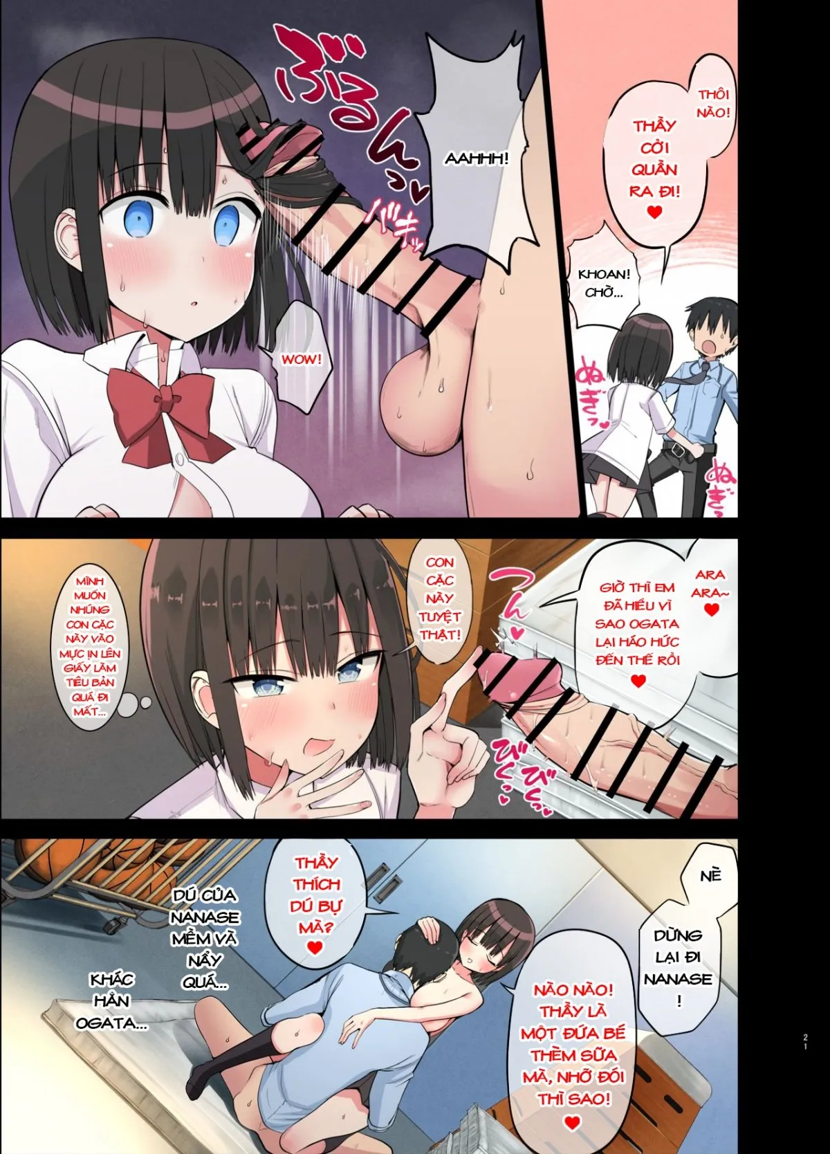 HentaiVN.net - Ảnh 4 - Bitch Gal! Sensei no BIG Chinchin Daaisuki [Slutty Gals! ~We Luv Your BIG Dick~; Giáo Dục Hai Con Phò Non Bằng Con Cặc BỰ] - Day 2~ Con Phò Non Nanase Nứng Lồn Thèm Được Giáo Dục~