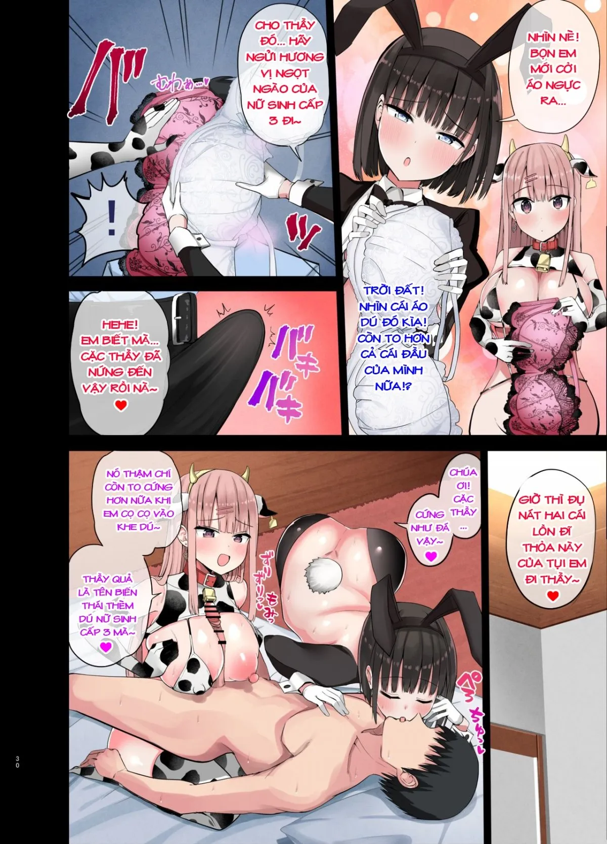 HentaiVN.net - Ảnh 30 - Bitch Gal! Sensei no BIG Chinchin Daaisuki [Slutty Gals! ~We Luv Your BIG Dick~; Giáo Dục Hai Con Phò Non Bằng Con Cặc BỰ] - Full 44 trang