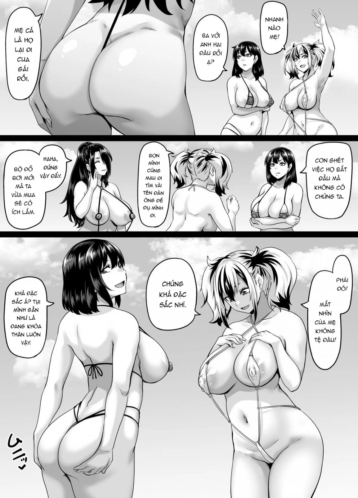 HentaiVN.net - Ảnh 4 - Kazoku Ryokou wa Yarimoku Beach de Sex Zanmai 3 - Chap 1
