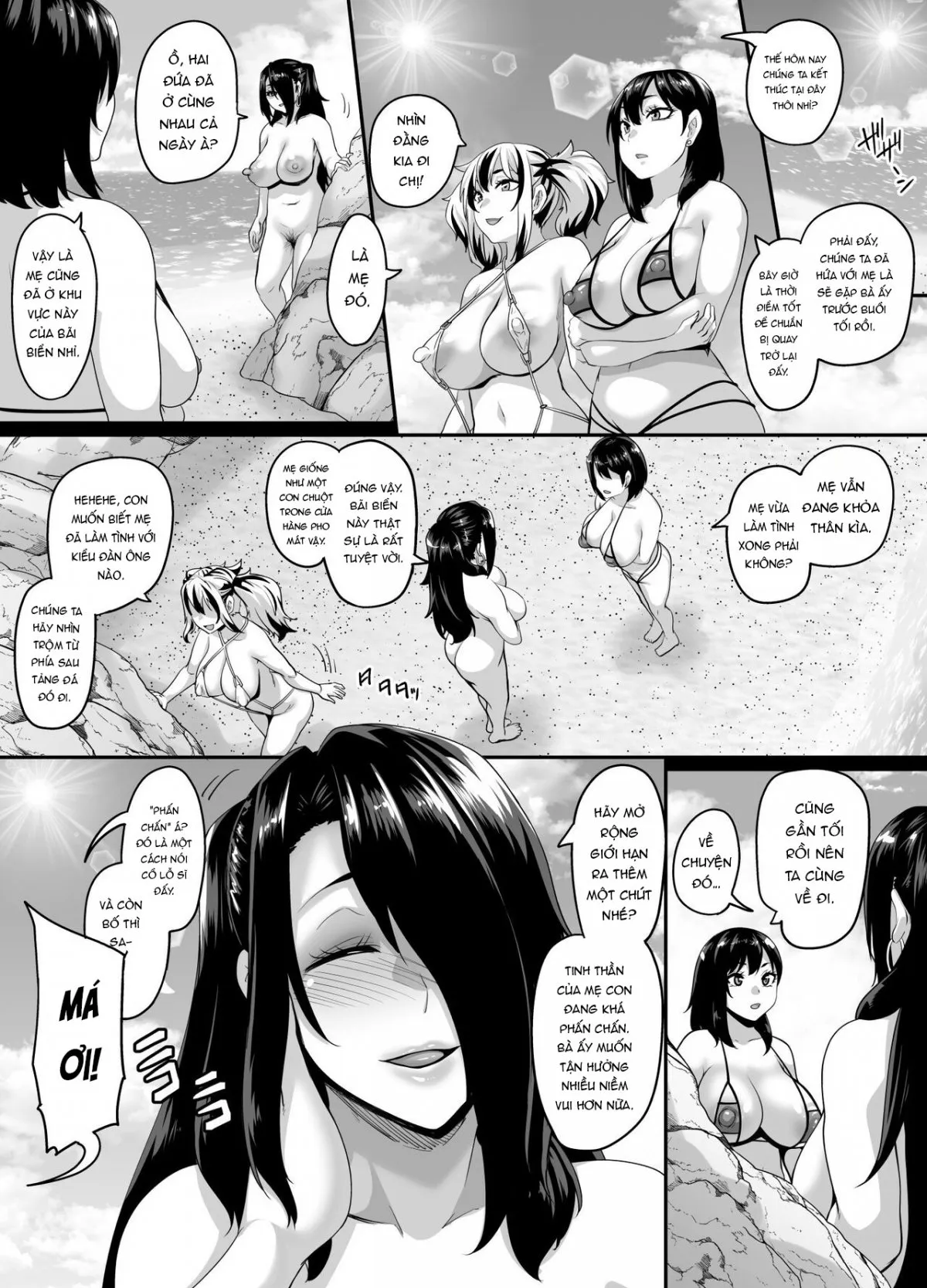HentaiVN.net - Ảnh 29 - Kazoku Ryokou wa Yarimoku Beach de Sex Zanmai 3 - Chap 3