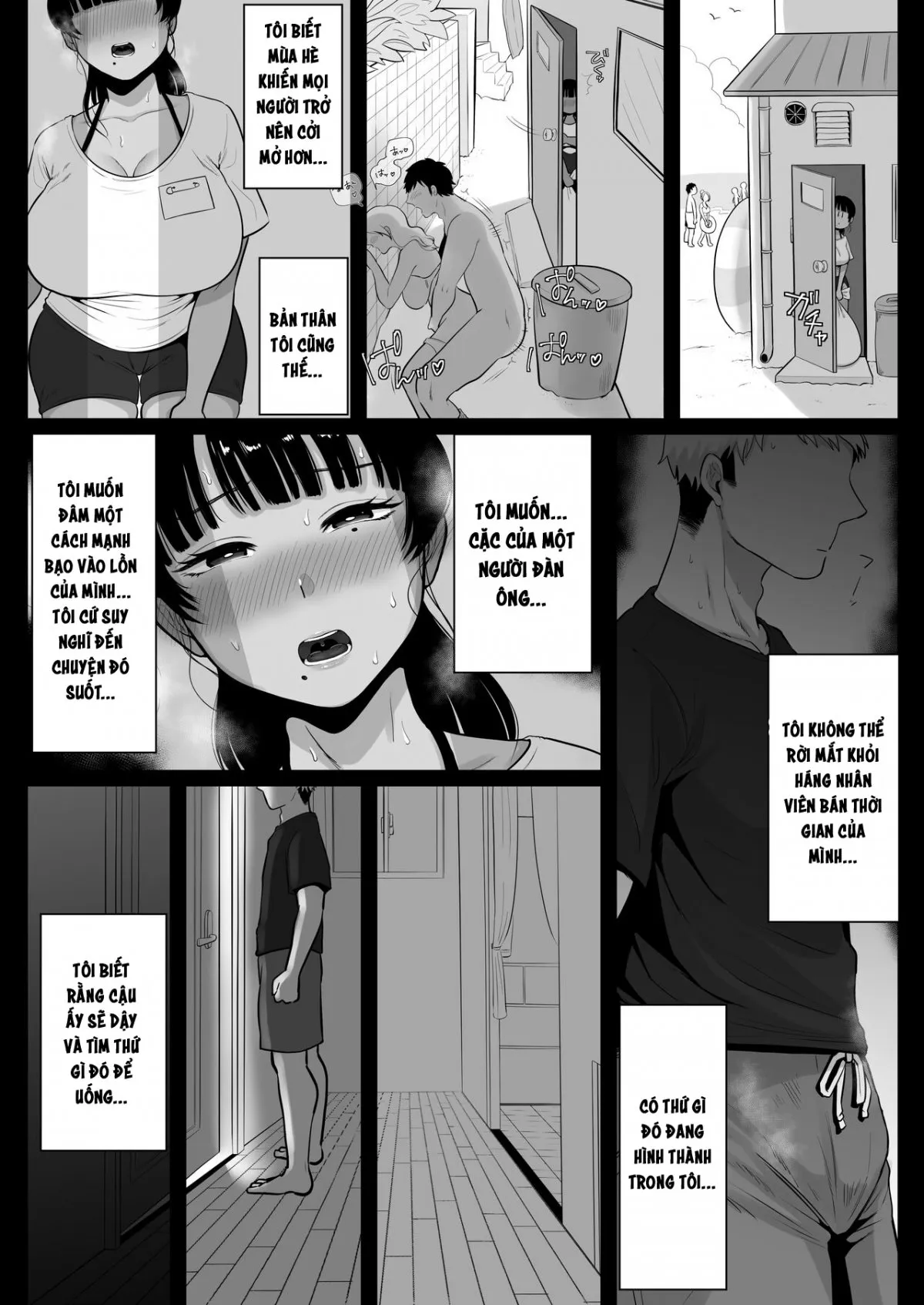 HentaiVN.net - Ảnh 22 - Umi no Ie, Hitozuma Tenchou Makanai Koubiroku [A Record Of Having Sex With A Married Woman At A Beach House] - Oneshot