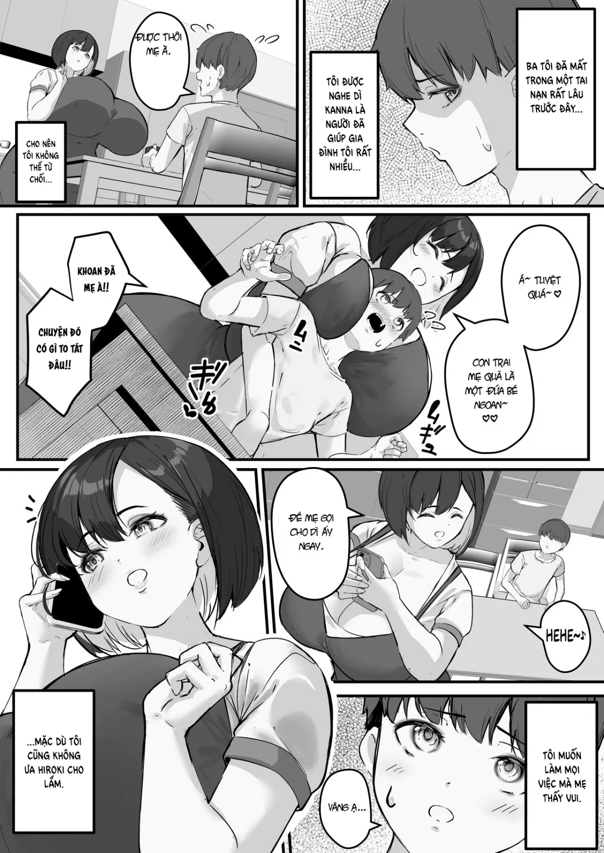 HentaiVN.net - Ảnh 5 - Netorare Kaa-san [Kaa-san ga Aitsu no Nikubenki ni Natta Hi] - Chap 1