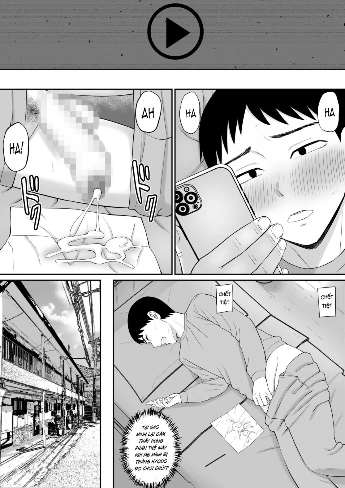 HentaiVN.net - Ảnh 17 - Thằng bắt nạt đập tôi, tiện địt cả mẹ!? [Ijimekko ni Haha wo Netorareta Hanashi ga Kikitai?] - Phần 4 - chap 2