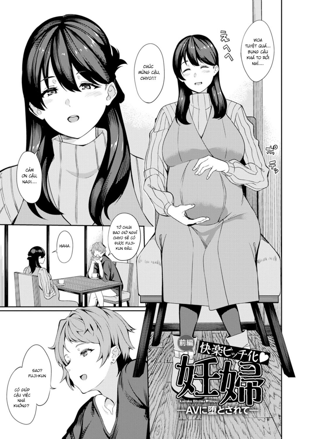 HentaiVN.net - Ảnh 3 - Kairaku Bitch-ka Ninpu -AV ni Otosarete- (ANGEL Club 2021-03) - Chap 1