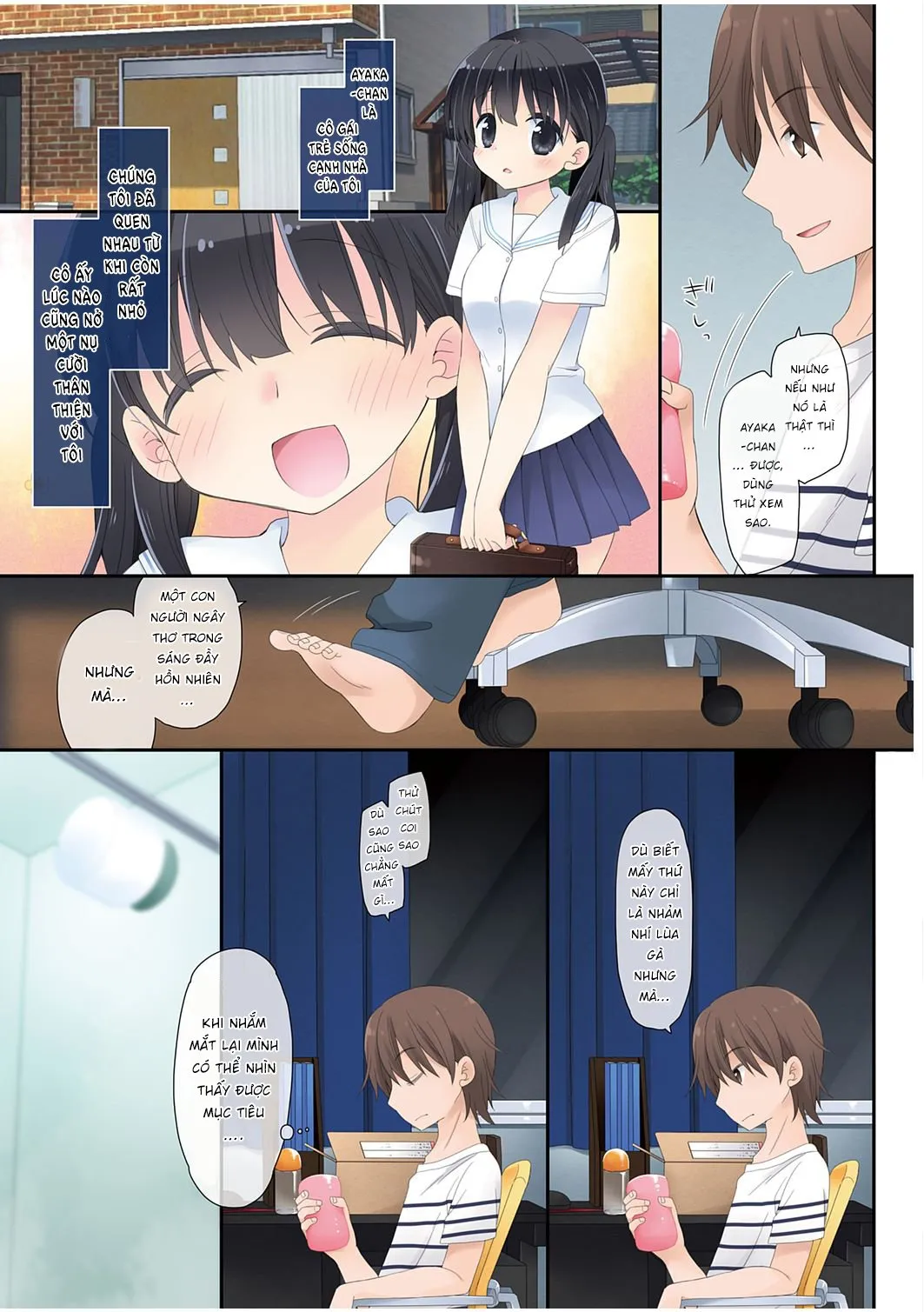 HentaiVN.net - Ảnh 7 - Dùng Chiếc Sextoy Thần Kì Để Đụ Cô Bạn Hàng Xóm [Mahou no Onaho] - Chap 1