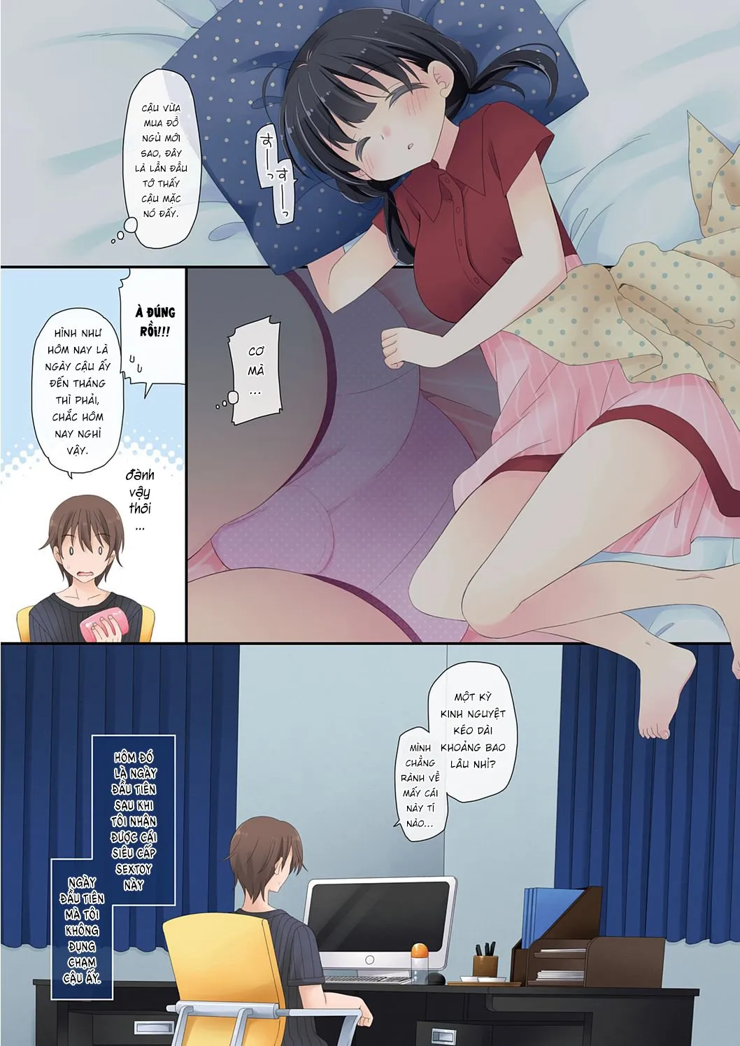 HentaiVN.net - Ảnh 5 - Dùng Chiếc Sextoy Thần Kì Để Đụ Cô Bạn Hàng Xóm [Mahou no Onaho] - Chap 2