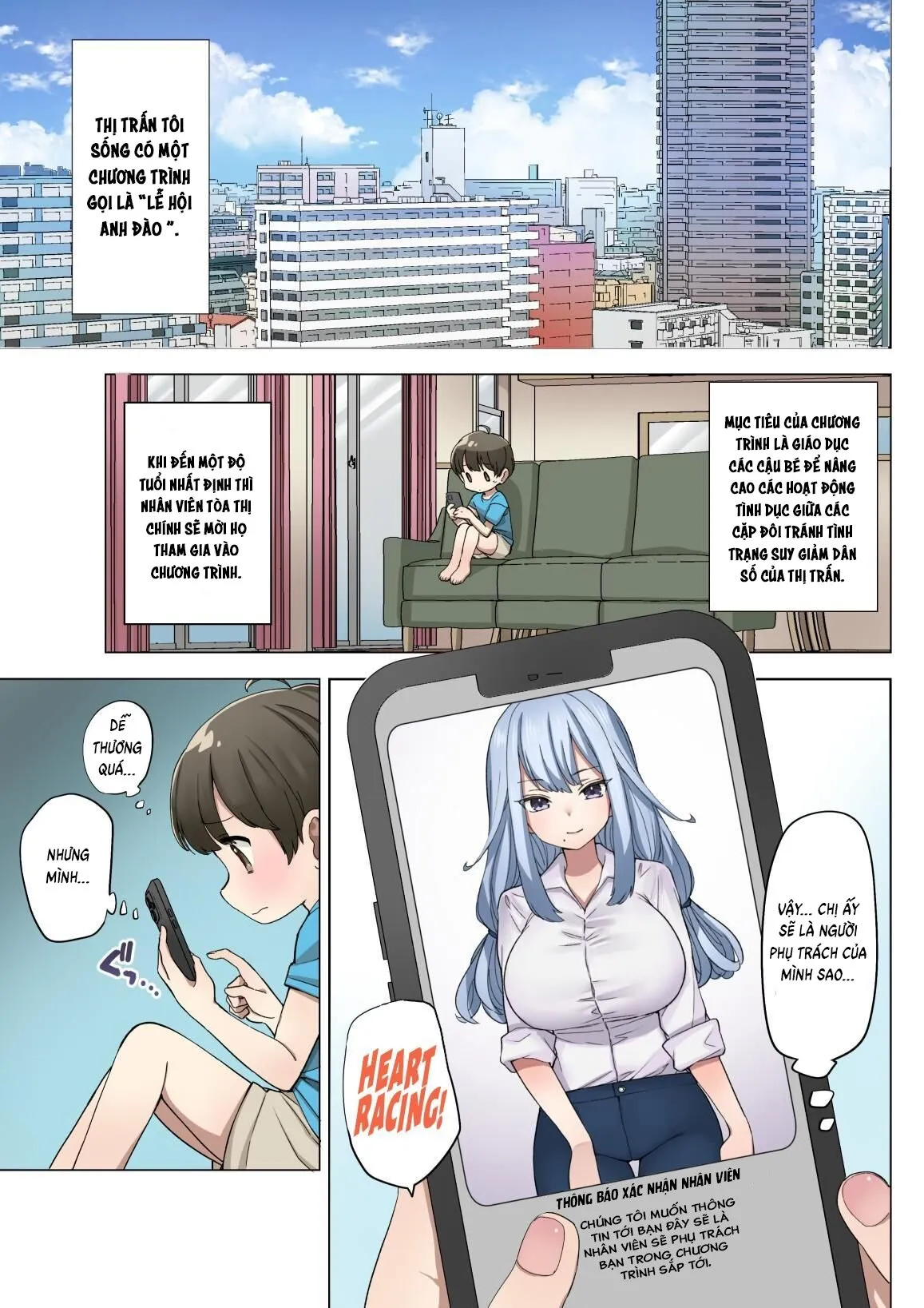 HentaiVN.net - Ảnh 3 - Fudeoroshi Seido no Aru Machi de Boku wa Aragau - Chap 1