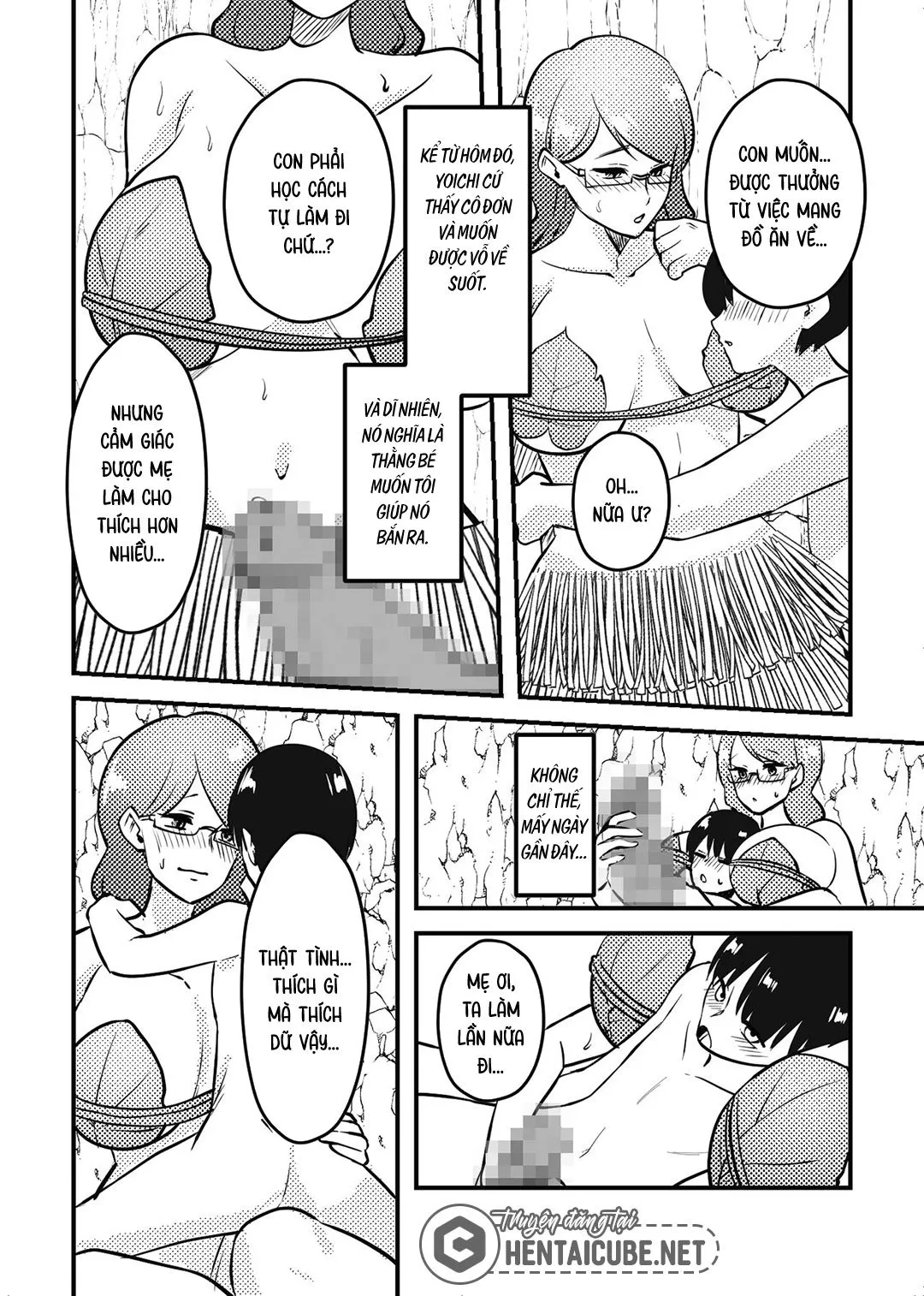 HentaiVN.net - Ảnh 11 - Mẹ và con trai dạt vào hoang đảo [Mama to Musuko ga Mujintou de Love Love Sex suru Hanashi | A Story of a Mom and Her Son's Lovemaking on a Uninhabited Island] - Oneshot
