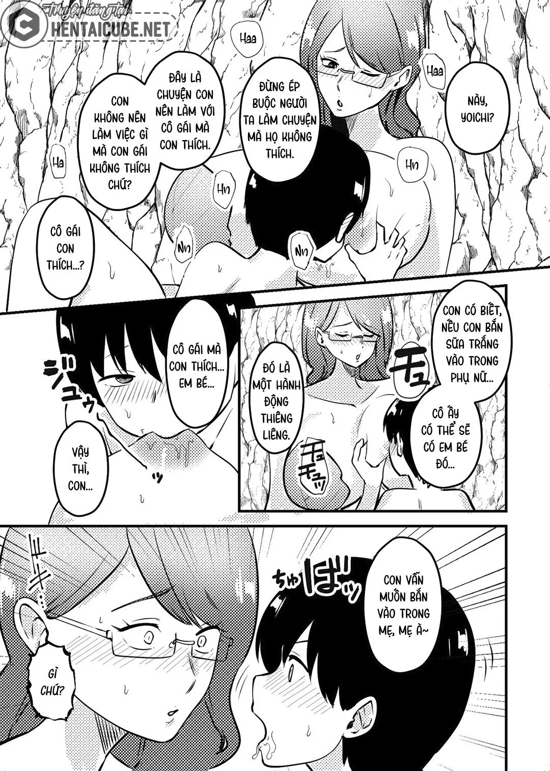 HentaiVN.net - Ảnh 17 - Mẹ và con trai dạt vào hoang đảo [Mama to Musuko ga Mujintou de Love Love Sex suru Hanashi | A Story of a Mom and Her Son's Lovemaking on a Uninhabited Island] - Oneshot