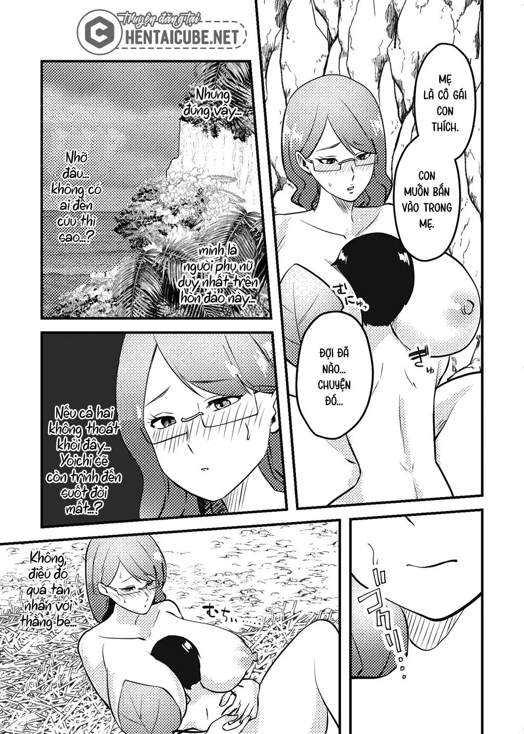 HentaiVN.net - Ảnh 18 - Mẹ và con trai dạt vào hoang đảo [Mama to Musuko ga Mujintou de Love Love Sex suru Hanashi | A Story of a Mom and Her Son's Lovemaking on a Uninhabited Island] - Oneshot