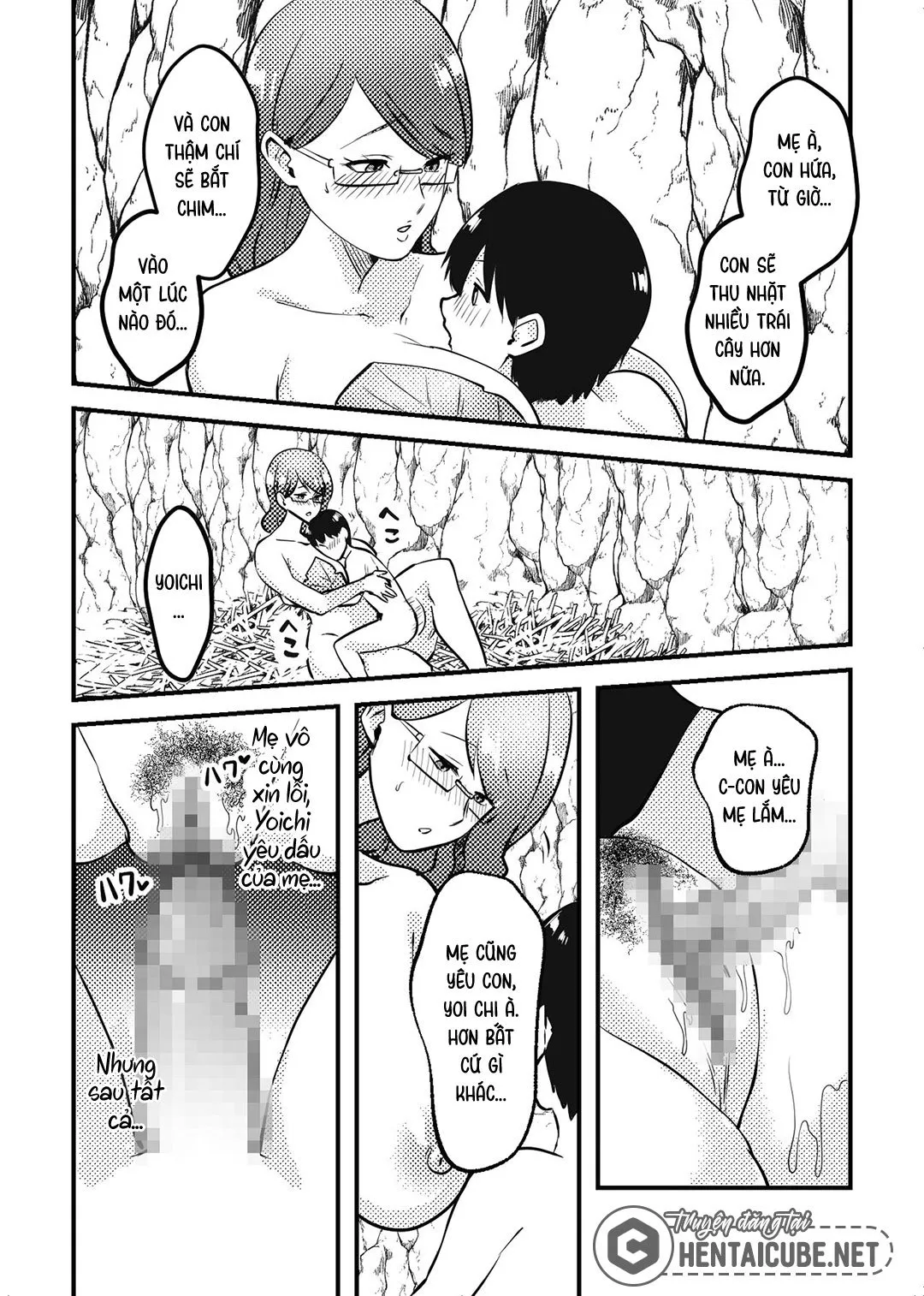 HentaiVN.net - Ảnh 19 - Mẹ và con trai dạt vào hoang đảo [Mama to Musuko ga Mujintou de Love Love Sex suru Hanashi | A Story of a Mom and Her Son's Lovemaking on a Uninhabited Island] - Oneshot