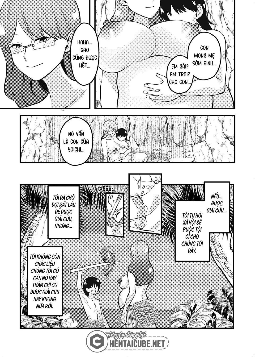 HentaiVN.net - Ảnh 35 - Mẹ và con trai dạt vào hoang đảo [Mama to Musuko ga Mujintou de Love Love Sex suru Hanashi | A Story of a Mom and Her Son's Lovemaking on a Uninhabited Island] - Oneshot