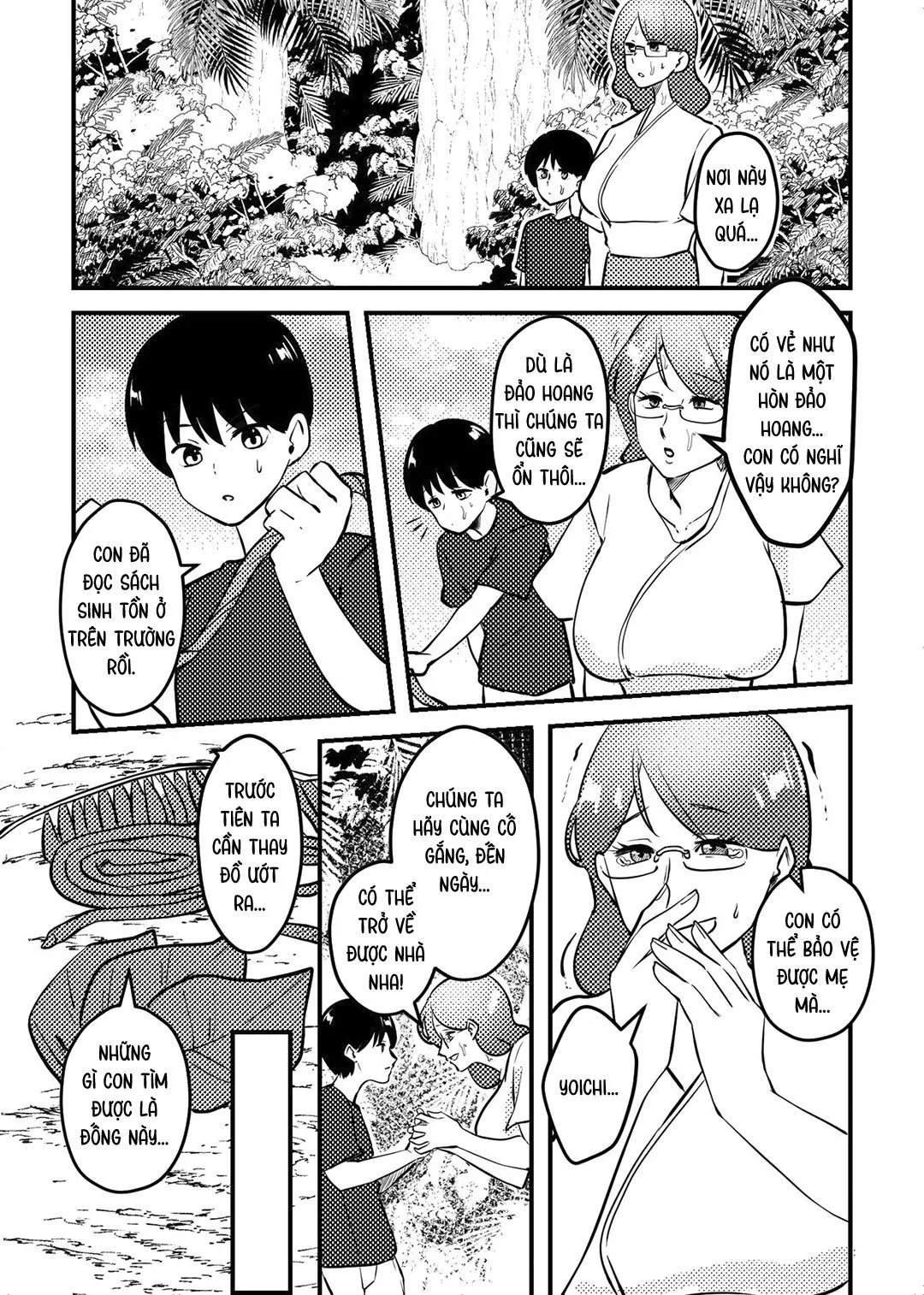 HentaiVN.net - Ảnh 5 - Mẹ và con trai dạt vào hoang đảo [Mama to Musuko ga Mujintou de Love Love Sex suru Hanashi | A Story of a Mom and Her Son's Lovemaking on a Uninhabited Island] - Oneshot