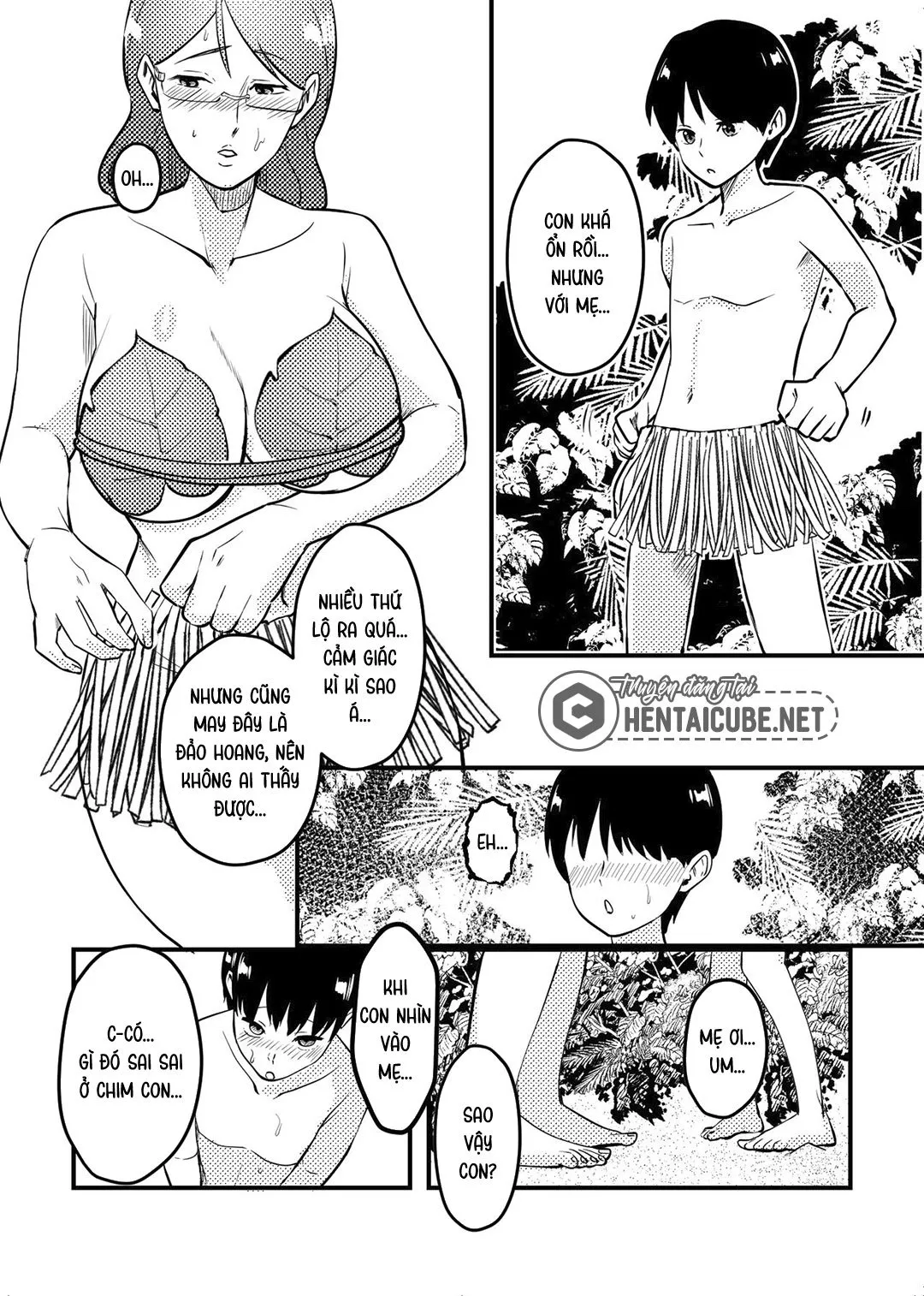 HentaiVN.net - Ảnh 6 - Mẹ và con trai dạt vào hoang đảo [Mama to Musuko ga Mujintou de Love Love Sex suru Hanashi | A Story of a Mom and Her Son's Lovemaking on a Uninhabited Island] - Oneshot