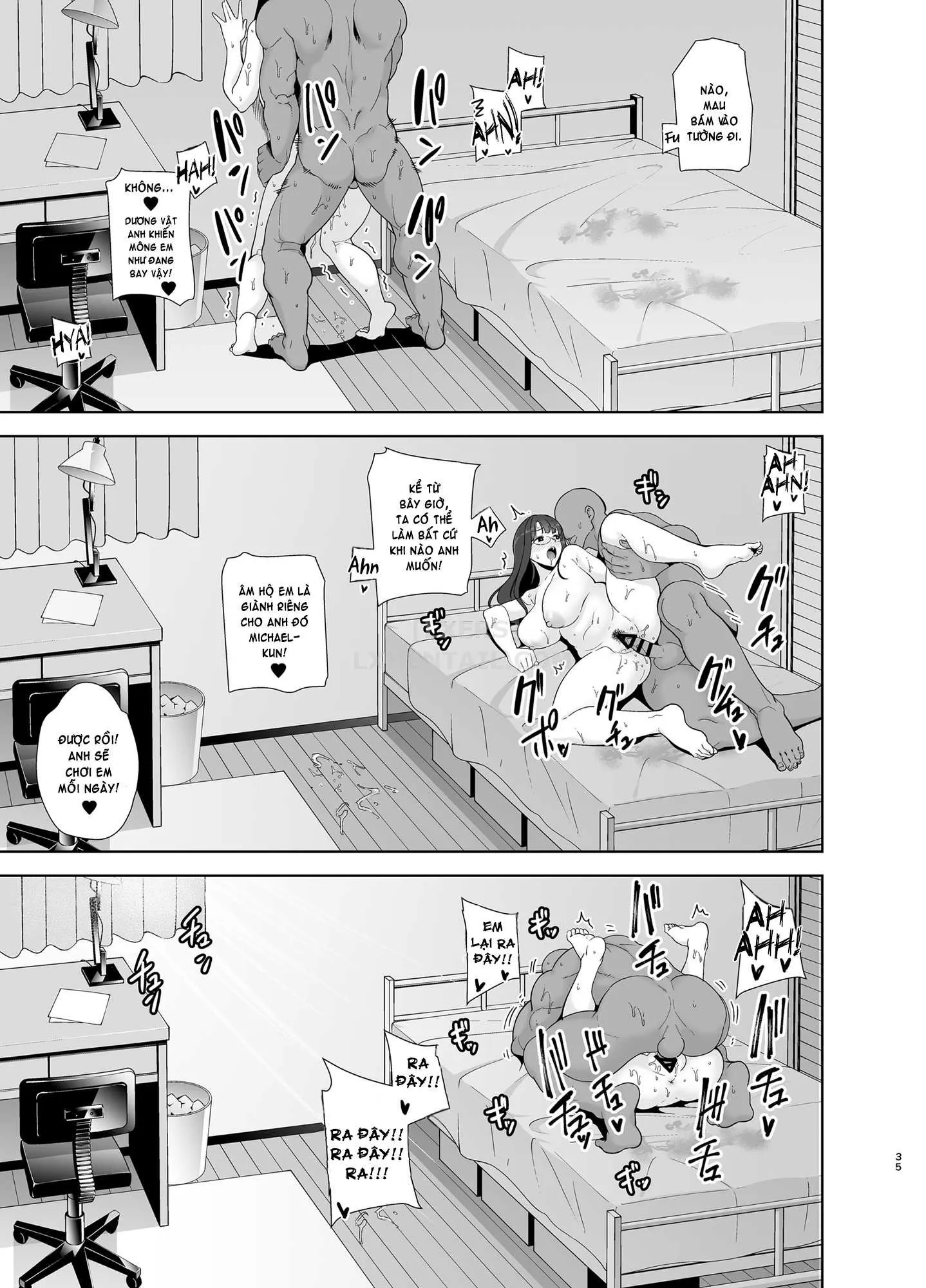 HentaiVN.net - Ảnh 38 - Wild-shiki Nihonjin Tsuma no Netorikata Sono [Wild Chronicles - Darkest Desire; Wild Method - How to Steal a Japanese Housewife] - Chap 1 - Có che