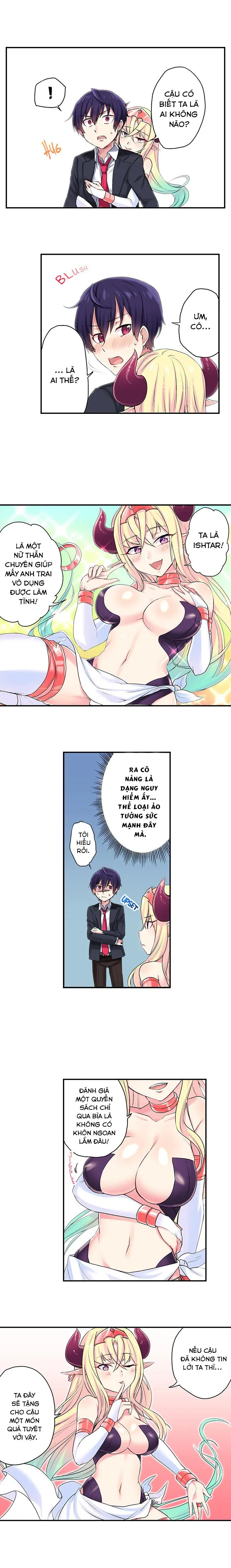 HentaiVN.net - Ảnh 4 - Tôi Có Thể Thấy Số Lần Mà Họ Đã Lên Đỉnh! [Committee Chairman, Didn't You Just Masturbate In the Bathroom? I Can See the Number of Times People Orgasm] - Chap 1: Nữ Thần Ishtar Và Năng Lực Mới!