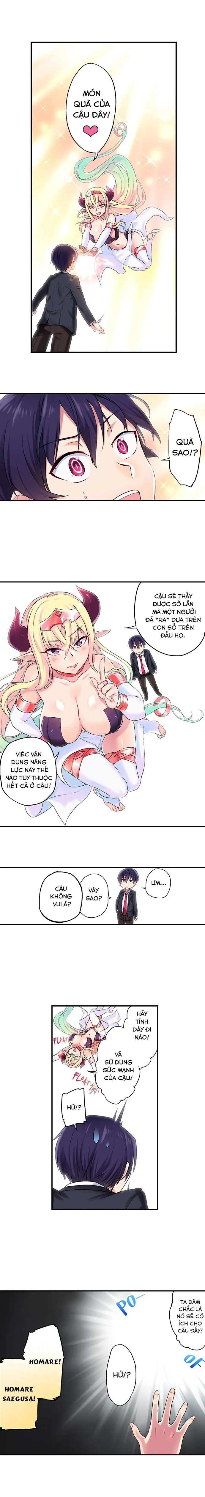 HentaiVN.net - Ảnh 5 - Tôi Có Thể Thấy Số Lần Mà Họ Đã Lên Đỉnh! [Committee Chairman, Didn't You Just Masturbate In the Bathroom? I Can See the Number of Times People Orgasm] - Chap 1: Nữ Thần Ishtar Và Năng Lực Mới!