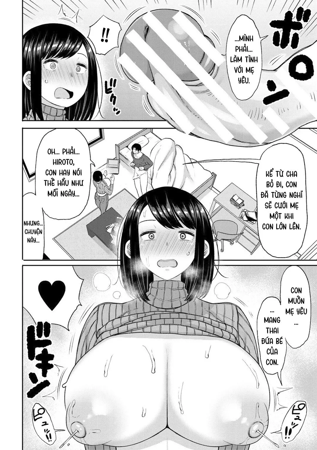 HentaiVN.net - Ảnh 11 - Haramitagari na Hahaoya ~Okaa-san to Ippai Kozukuri Shiyou ne~ - Chap 1 - Tôi yêu con trai mình (1)