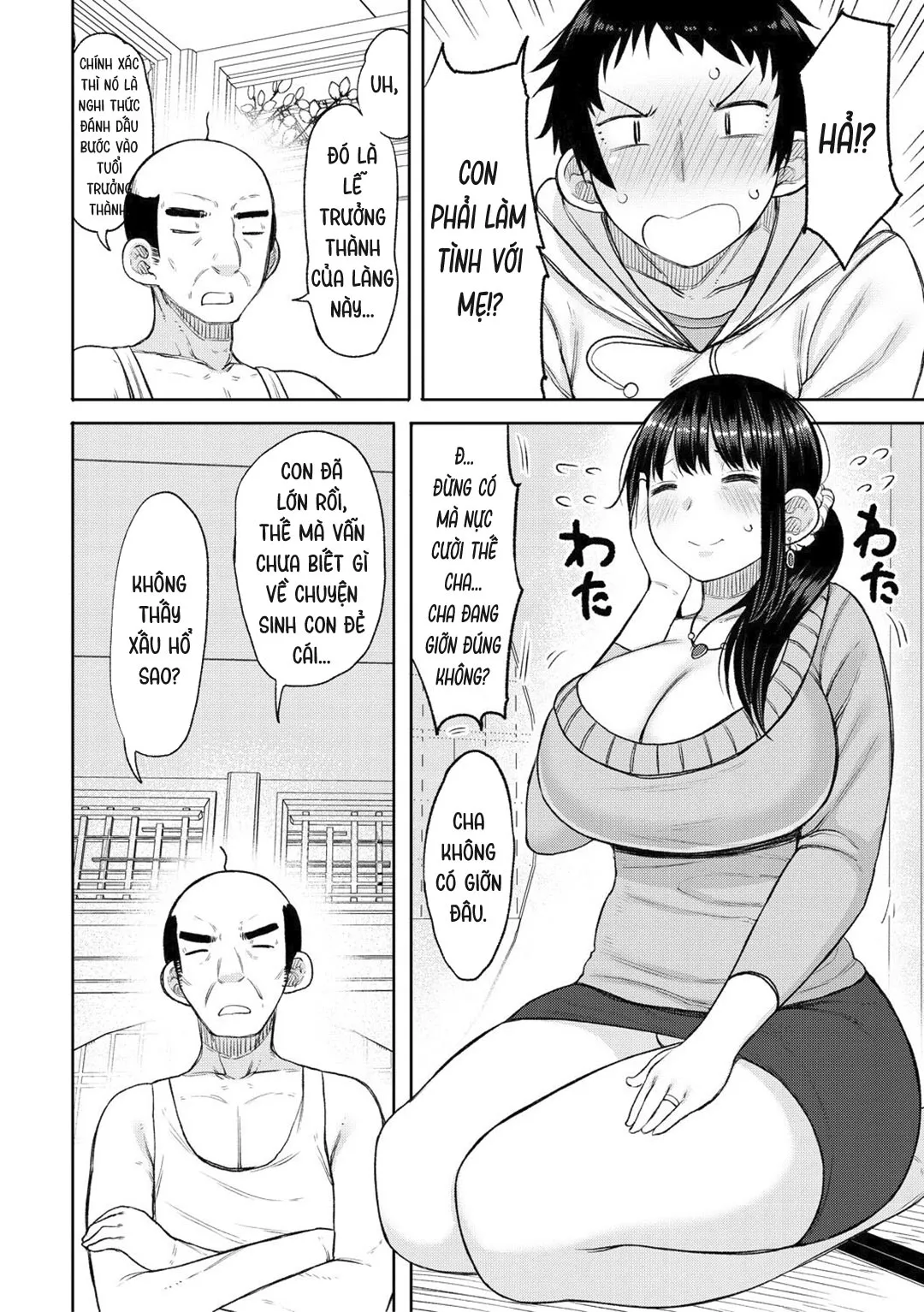 HentaiVN.net - Ảnh 3 - Haramitagari na Hahaoya ~Okaa-san to Ippai Kozukuri Shiyou ne~ - Chap 5 - Nghi thức trưởng thành