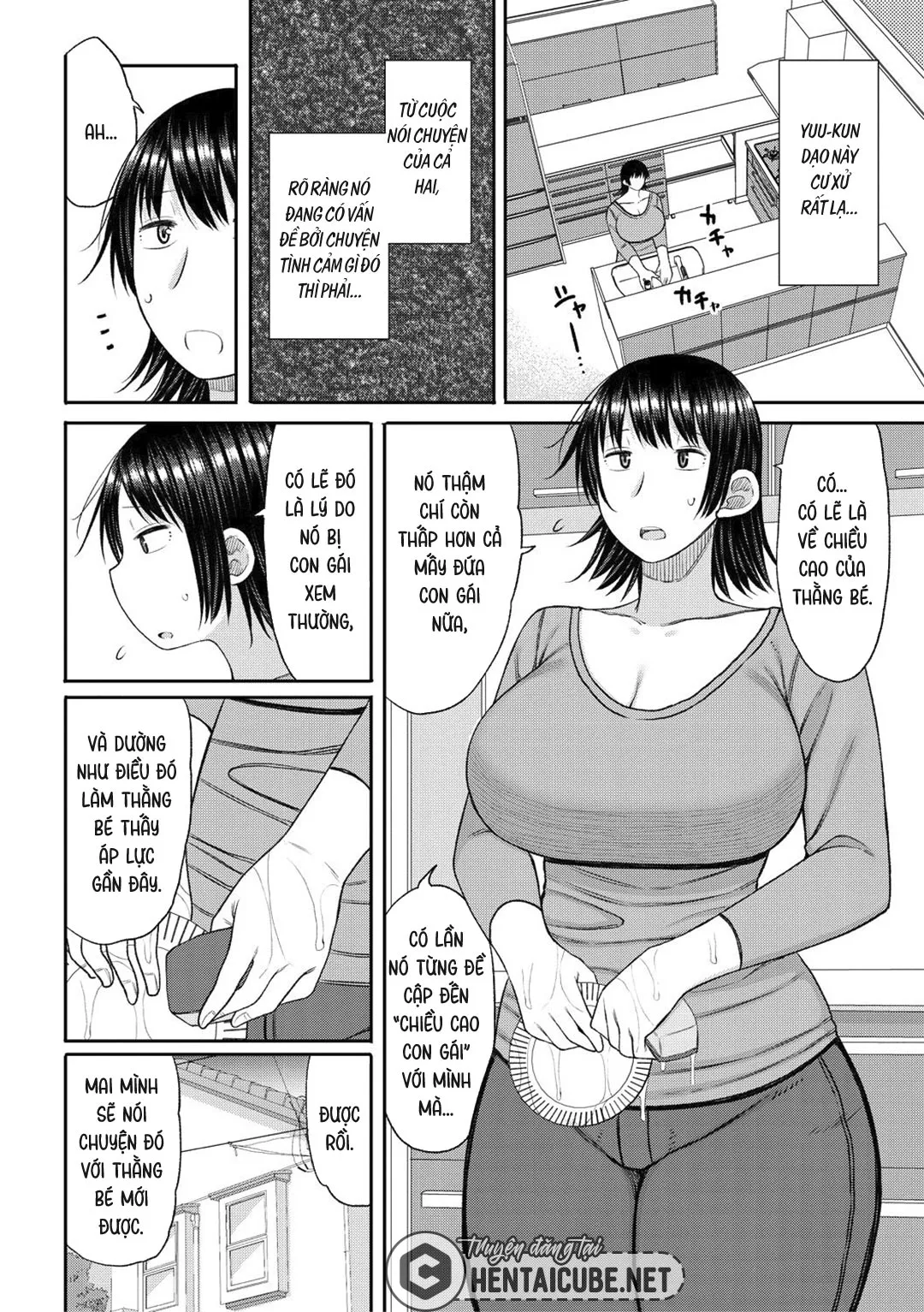 HentaiVN.net - Ảnh 3 - Haramitagari na Hahaoya ~Okaa-san to Ippai Kozukuri Shiyou ne~ - Chap 6 - Con chỉ yêu người mẹ cao lớn của mình thôi