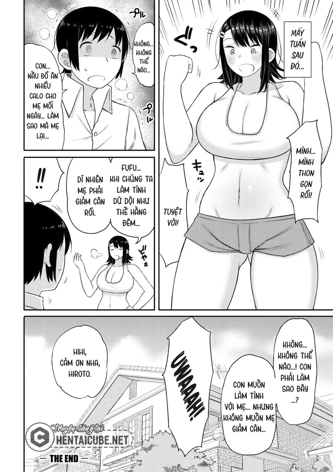 HentaiVN.net - Ảnh 25 - Haramitagari na Hahaoya ~Okaa-san to Ippai Kozukuri Shiyou ne~ - Chap 7 - Mẹ không mập