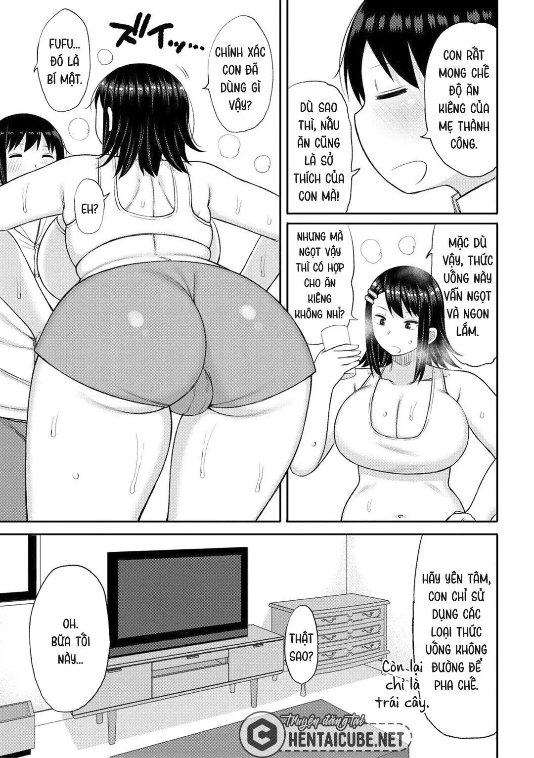HentaiVN.net - Ảnh 4 - Haramitagari na Hahaoya ~Okaa-san to Ippai Kozukuri Shiyou ne~ - Chap 7 - Mẹ không mập