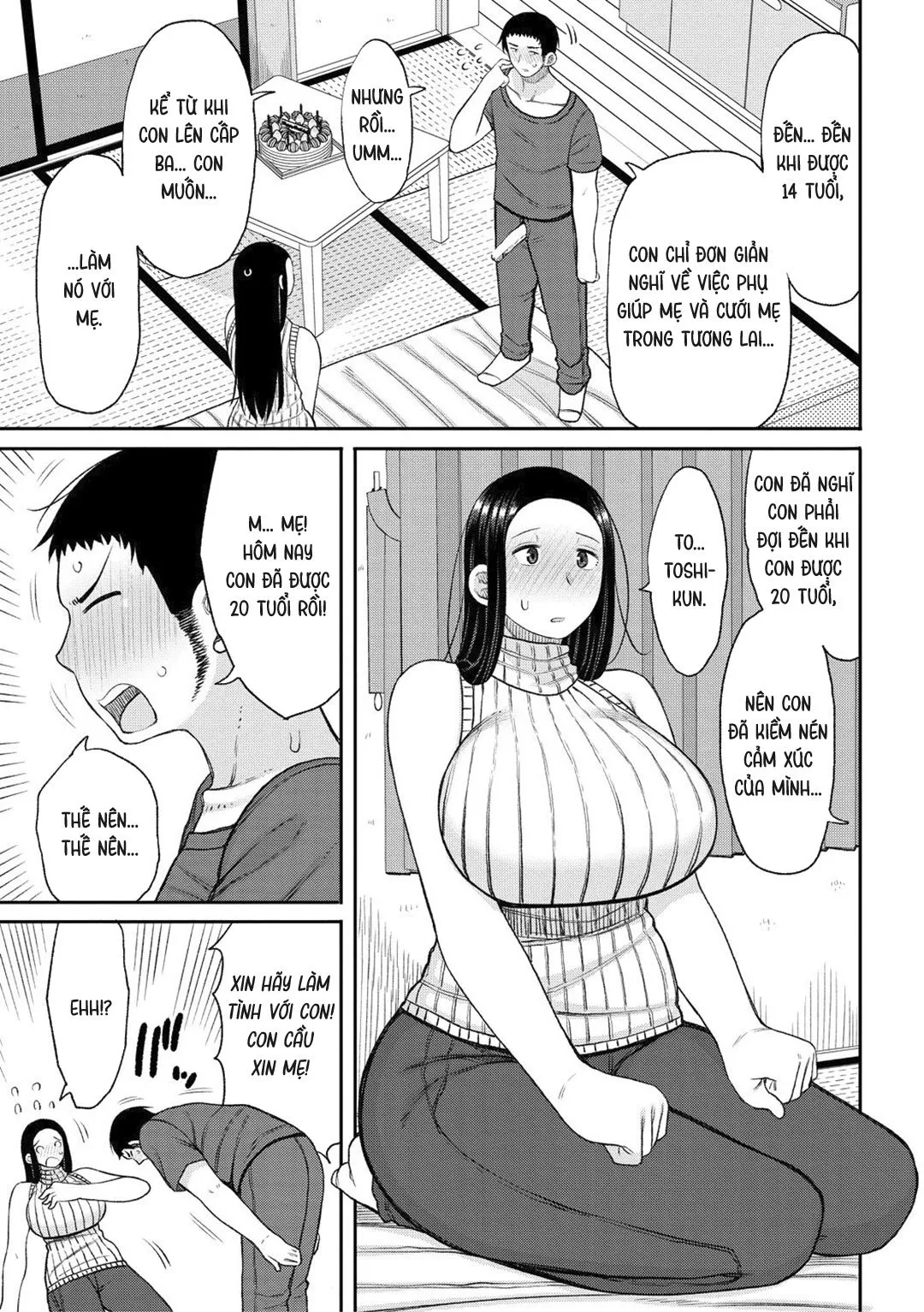HentaiVN.net - Ảnh 10 - Haramitagari na Hahaoya ~Okaa-san to Ippai Kozukuri Shiyou ne~ - Chap 8 - Quà sinh nhật | END
