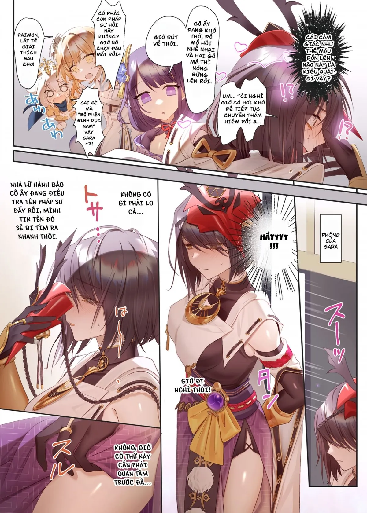HentaiVN.net - Ảnh 5 - Làm tình điên dại cùng Sara-chan [Futanari Sara-chan Muchu Ecchi de Datsu-doutei., Futanari Sara-Chan, Losing My Virginity in Ecstasy., ふたなり裟羅ちゃん、夢中えっちで脱・童貞♡] - 1 bắn là nằm