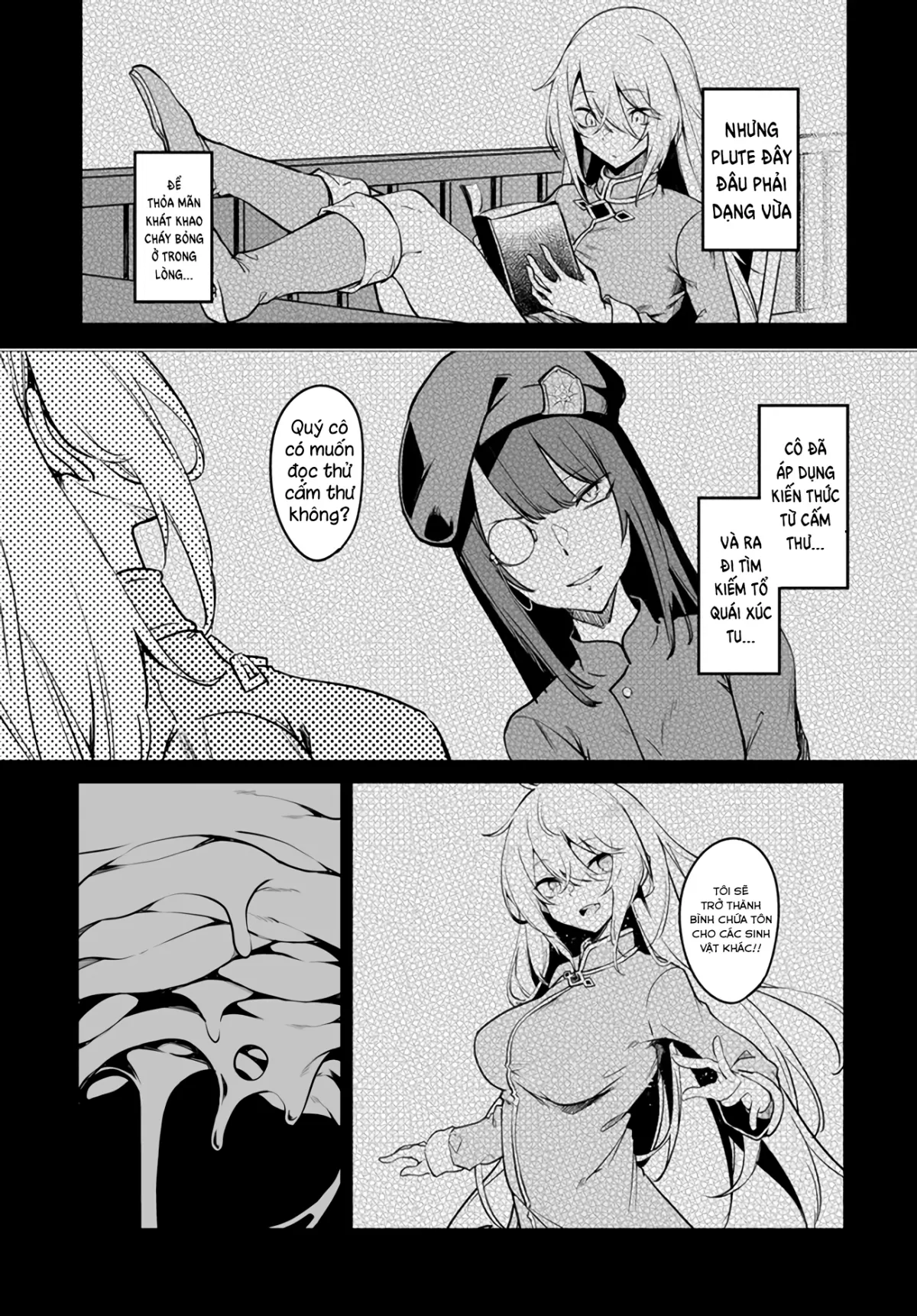 HentaiVN.net - Ảnh 5 - Bồn Chứa Tinh Bất Tử Phiêu Lưu Ký [The Immortal Girl's Nursery Travelogue; Furoufushi Shoujo no Naedoko Ryokou-ki; 不老不死少女の苗床旅行記] - Chương 2.1: Xúc Tu Ma Quái Phê Tựa Dây Thừng (II)