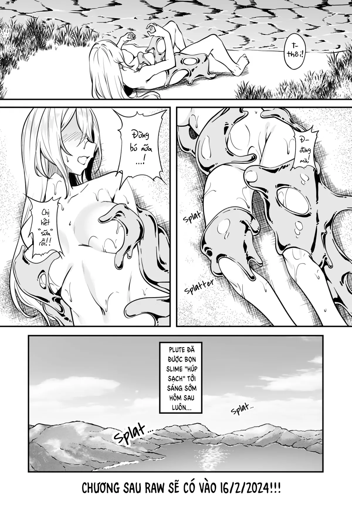 HentaiVN.net - Ảnh 14 - Bồn Chứa Tinh Bất Tử Phiêu Lưu Ký [The Immortal Girl's Nursery Travelogue; Furoufushi Shoujo no Naedoko Ryokou-ki; 不老不死少女の苗床旅行記] - Chương 3.2: Quái Vật Slime Hồ Karon (II)