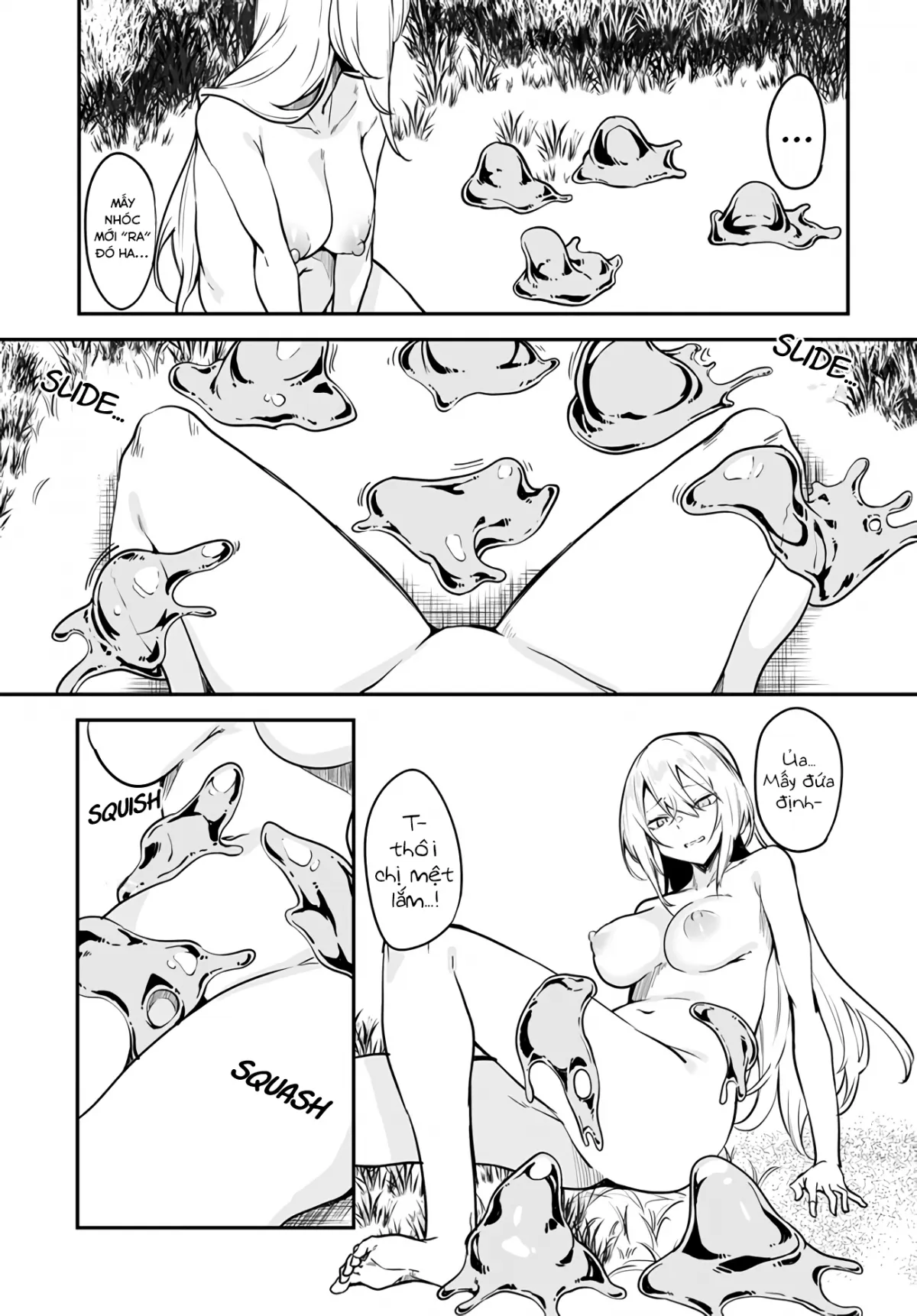 HentaiVN.net - Ảnh 9 - Bồn Chứa Tinh Bất Tử Phiêu Lưu Ký [The Immortal Girl's Nursery Travelogue; Furoufushi Shoujo no Naedoko Ryokou-ki; 不老不死少女の苗床旅行記] - Chương 3.2: Quái Vật Slime Hồ Karon (II)