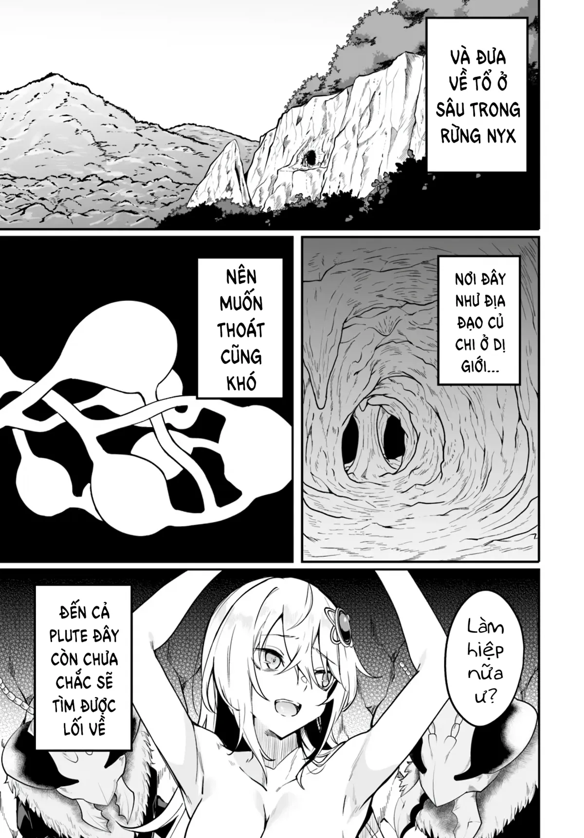 HentaiVN.net - Ảnh 3 - Bồn Chứa Tinh Bất Tử Phiêu Lưu Ký [The Immortal Girl's Nursery Travelogue; Furoufushi Shoujo no Naedoko Ryokou-ki; 不老不死少女の苗床旅行記] - Chương 5.1 Ong Bắp Cày Rừng Nyx (III)