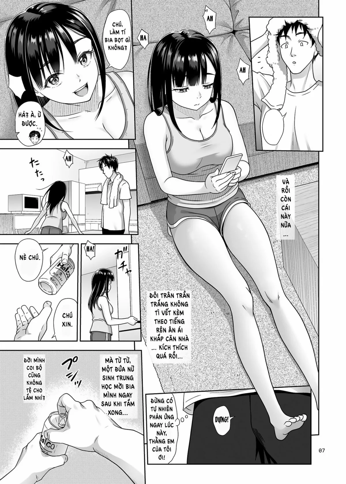 HentaiVN.net - Ảnh 7 - Để cháu giúp chú xuất tinh nhé? [Atashi ga Nuite Ageyo kka?, アタシがヌいてあげよっか?] - Oneshot siêu ngọt