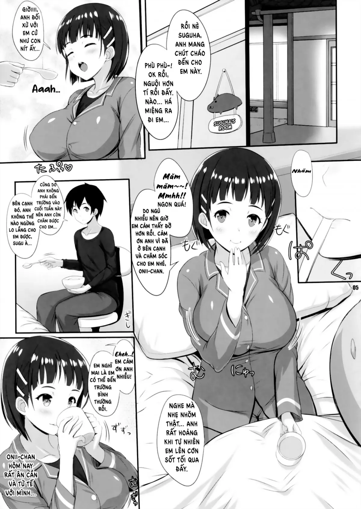 HentaiVN.net - Ảnh 5 - Chăm sóc em gái bị ốm [ソードアート・オンライン, ZUTTO! SAOff WINTER] - Oneshot