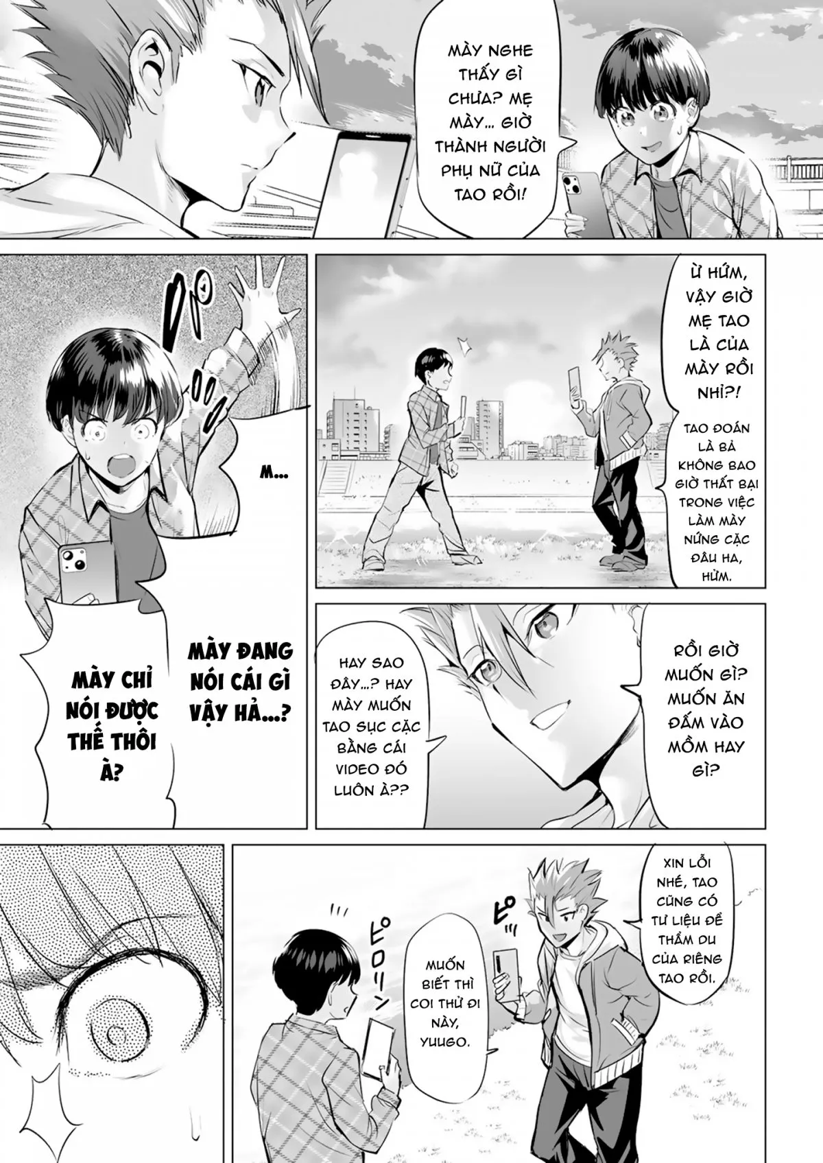 HentaiVN.net - Ảnh 22 - Ijime Bokumetsu Swapping [いじめ撲滅スワッピング] - Chap 3: Đi nhà nghỉ chơi mẹ của nhau