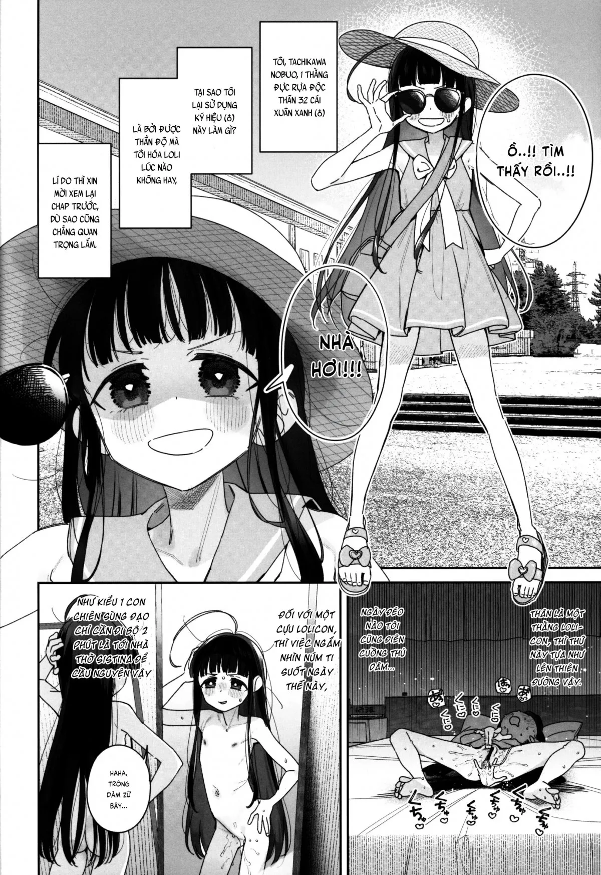 HentaiVN.net - Ảnh 4 - Tôi chuyển sinh thành loli! [TSロリおじさんの冒険 オナニー編] - Chap 2