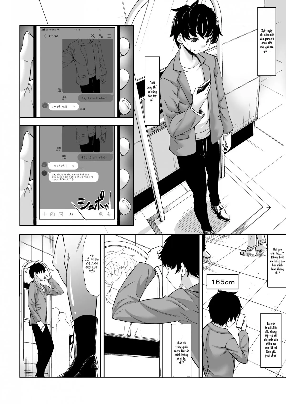 HentaiVN.net - Ảnh 4 - Shinchou 211 cm no jirai-kei joshi ni nerawa rete mou nige rarenai [身長211cmの地雷系女子に狙われてもう逃げられない] - Part1