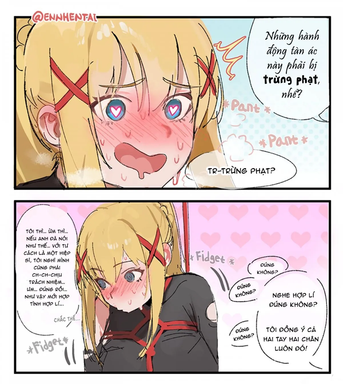 HentaiVN.net - Ảnh 4 - Trừng phạt Darkness [Dorkness x Kazuma] - Đụ em Darkness dâm dục