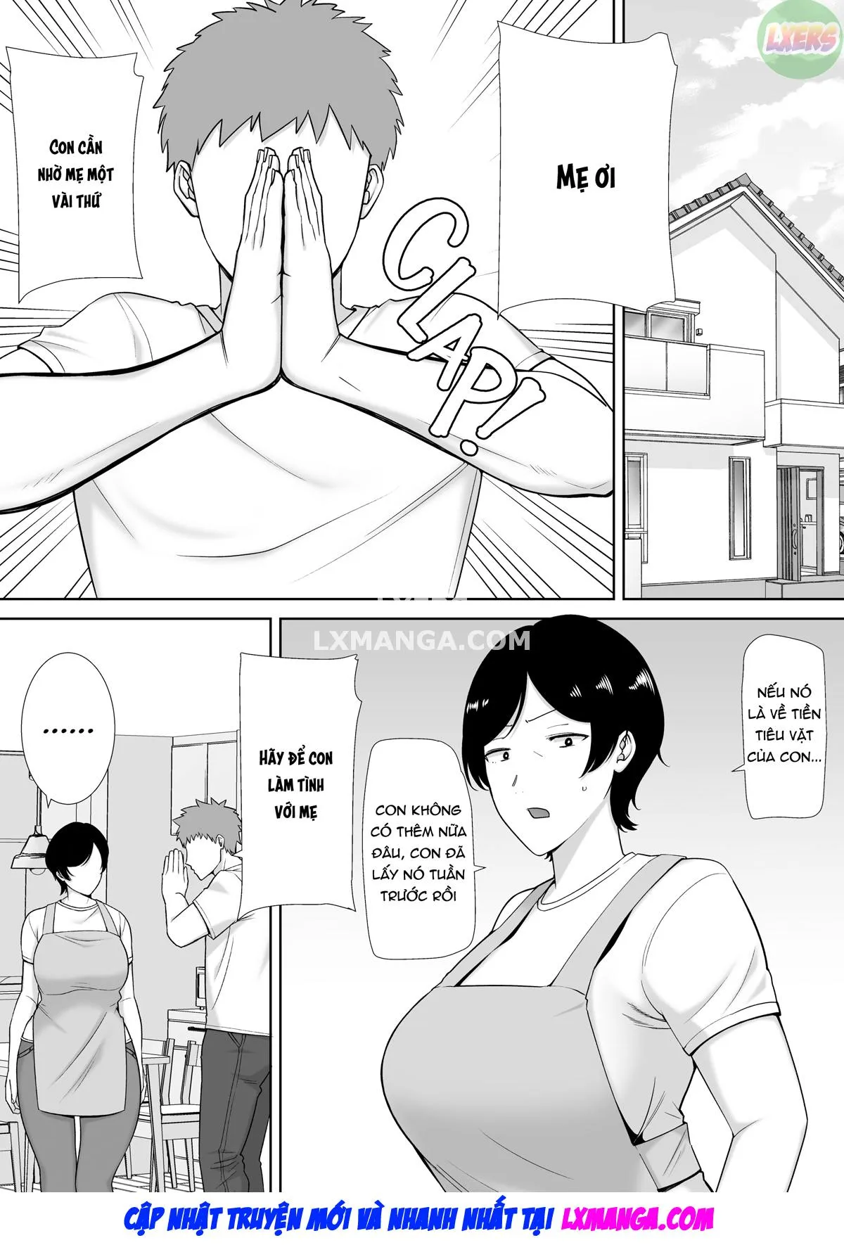 HentaiVN.net - Ảnh 3 - Mẹ cũng là phụ nữ [Kaa-san Datte Onna Nandayo!; Mothers Are Women Too!] - Chap 1 - Không che