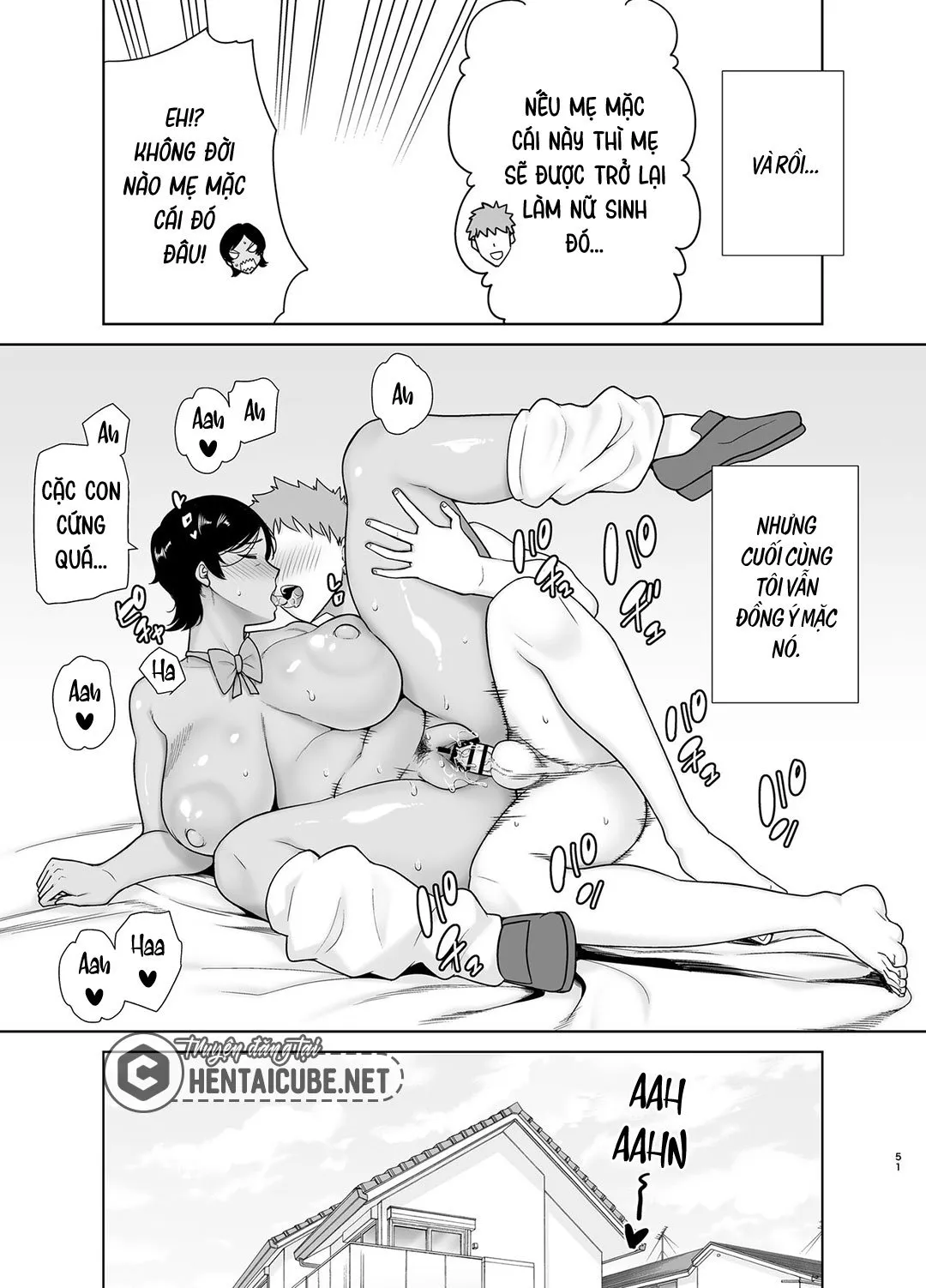 HentaiVN.net - Ảnh 51 - Mẹ cũng là phụ nữ [Kaa-san Datte Onna Nandayo!; Mothers Are Women Too!] - Chap 3 - Có che
