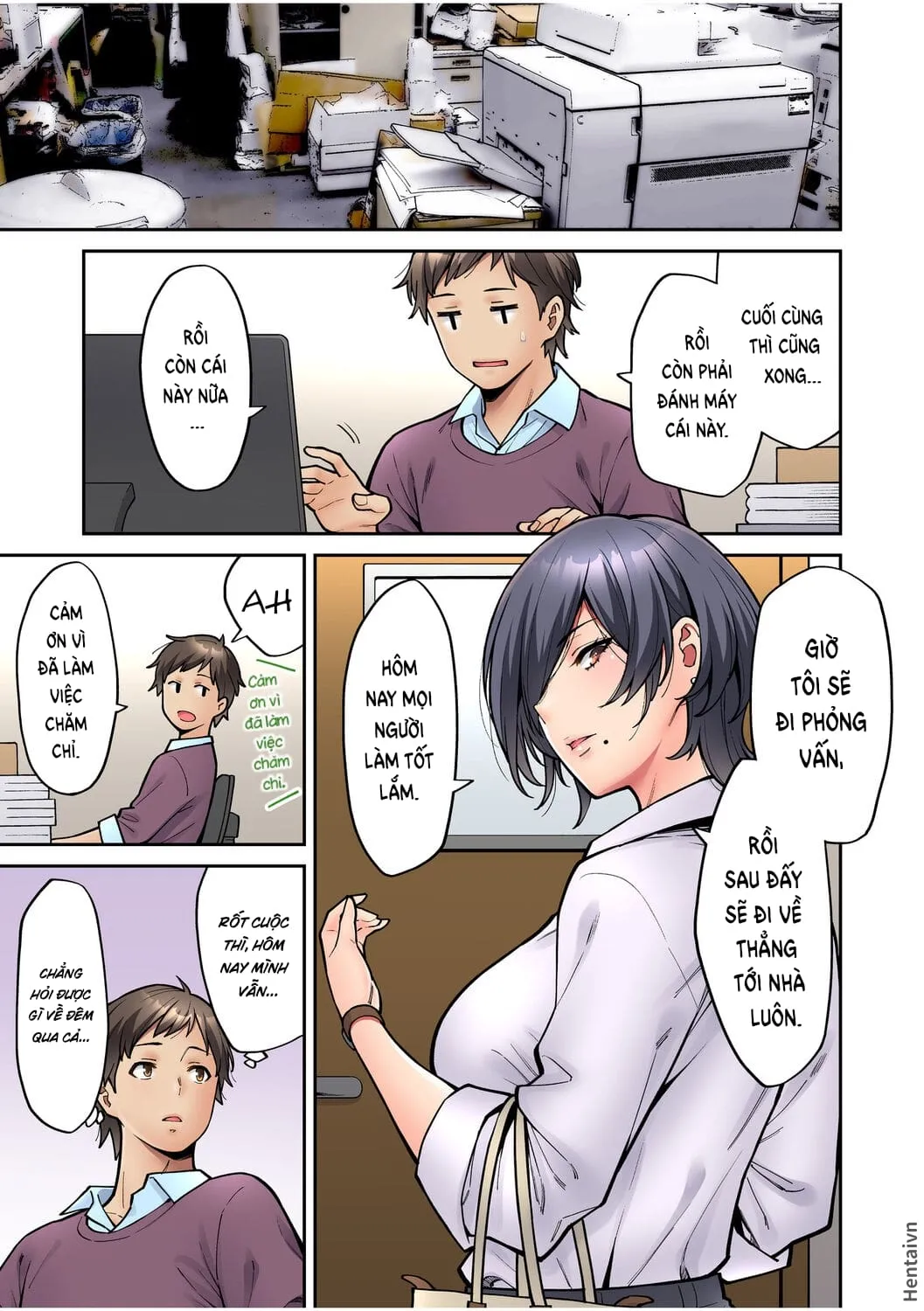 HentaiVN.net - Ảnh 3 - Làm tình với vị sếp say xỉn mà tôi ngưỡng mộ! [憧れの女上司と泥酔セックス!] - Chap 2: Phó biên tập Saori Tsugami