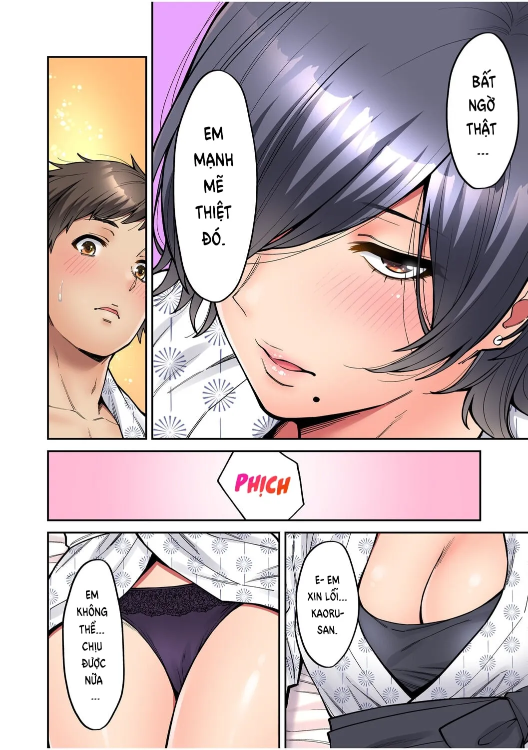 HentaiVN.net - Ảnh 13 - Làm tình với vị sếp say xỉn mà tôi ngưỡng mộ! [憧れの女上司と泥酔セックス!] - Chap 3: Suối nước nóng