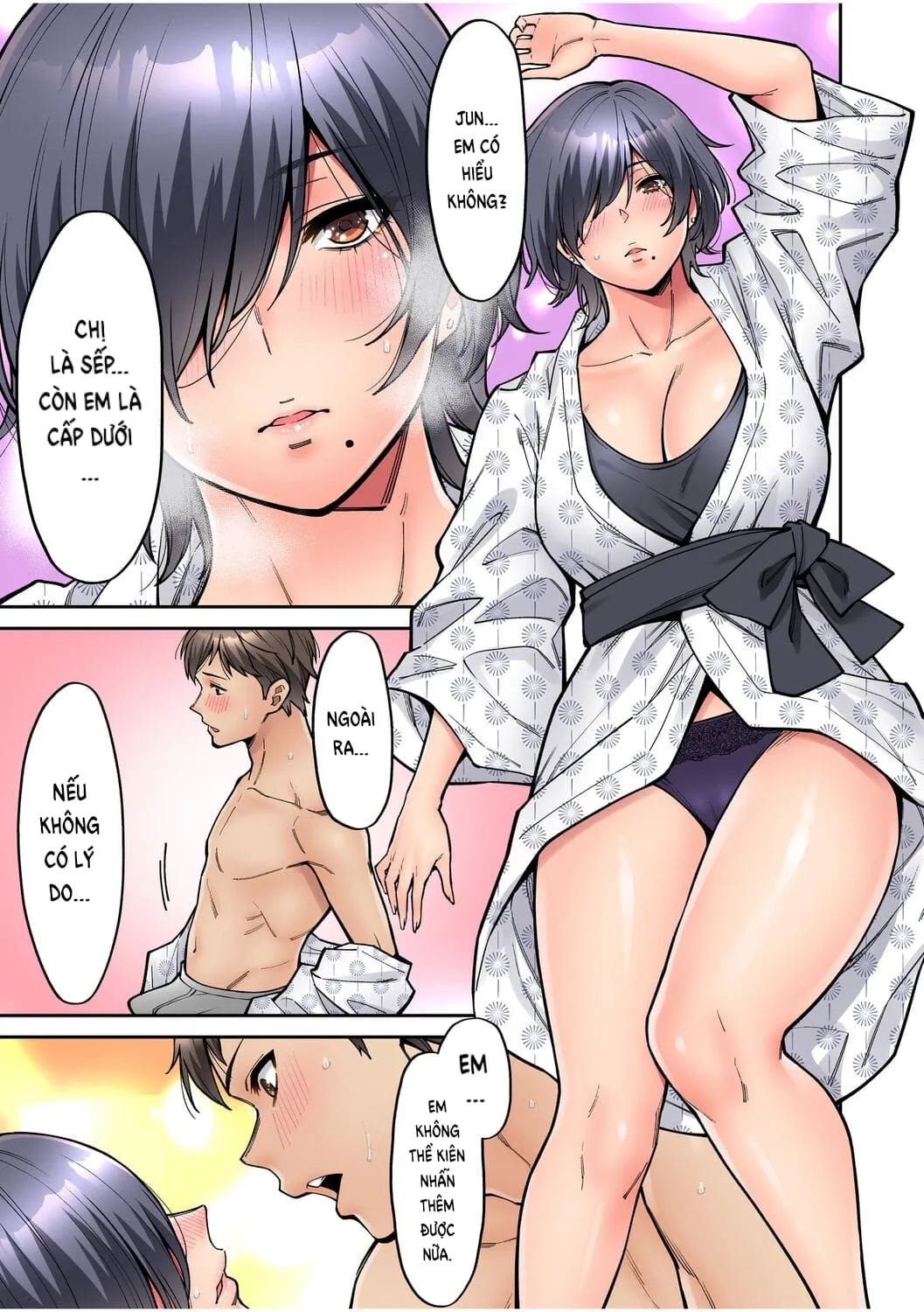 HentaiVN.net - Ảnh 14 - Làm tình với vị sếp say xỉn mà tôi ngưỡng mộ! [憧れの女上司と泥酔セックス!] - Chap 3: Suối nước nóng