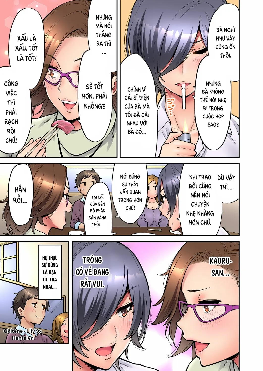 HentaiVN.net - Ảnh 10 - Làm tình với vị sếp say xỉn mà tôi ngưỡng mộ! [憧れの女上司と泥酔セックス!] - Chap 4: Quá khứ của Kaoru